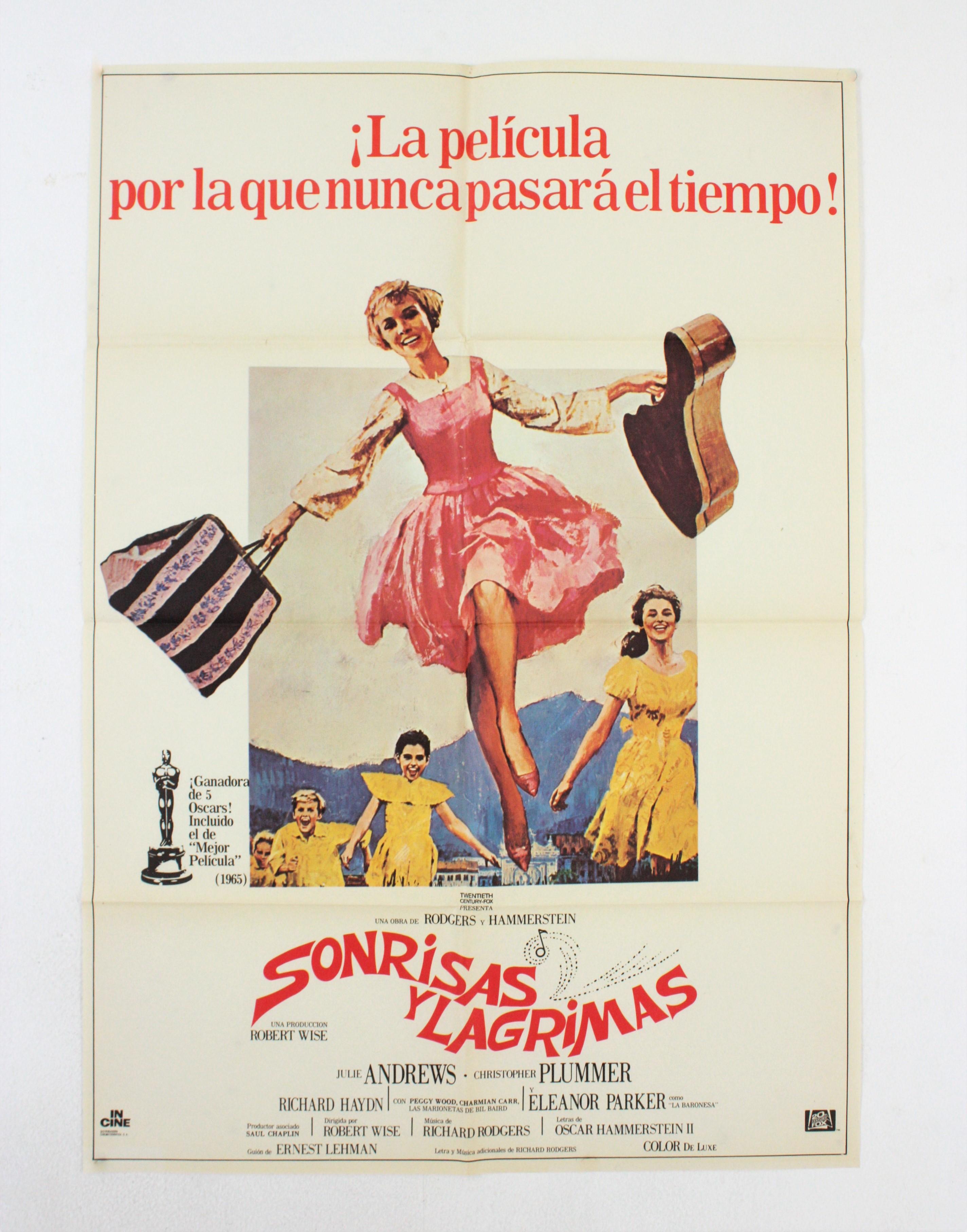 Affiche originale non encadrée du film espagnol La Mélodie du Bonheur ( Sonrisas y Lágrimas ), 1965
Bon état, plié. De nombreuses affiches originales ont été publiées pliées ou ont été pliées par la suite.
Quelques marques de pliage.
Mesures : 100