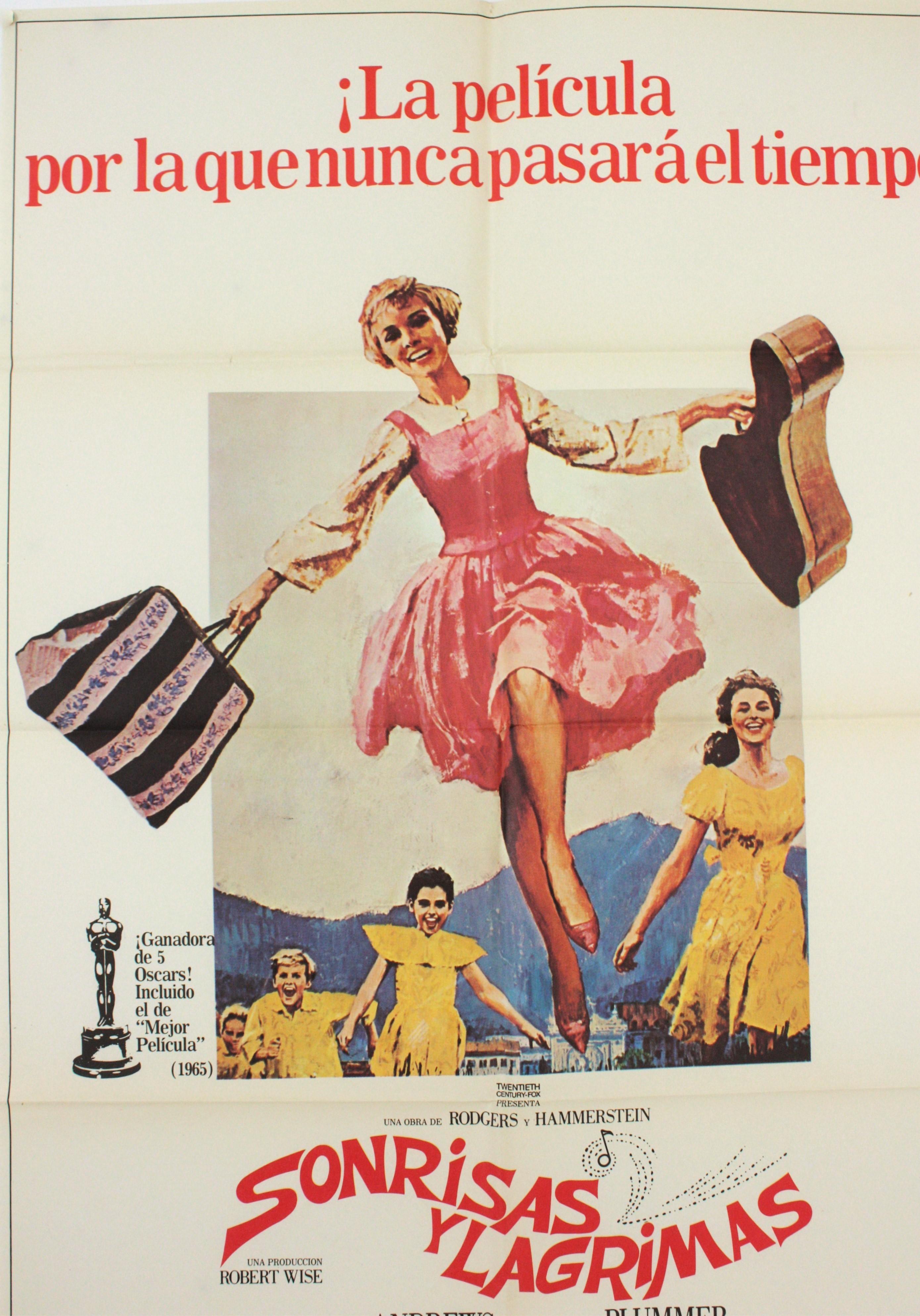The Sound of Music Spanish Film Poster, 1965 In Good Condition For Sale In Barcelona, ES