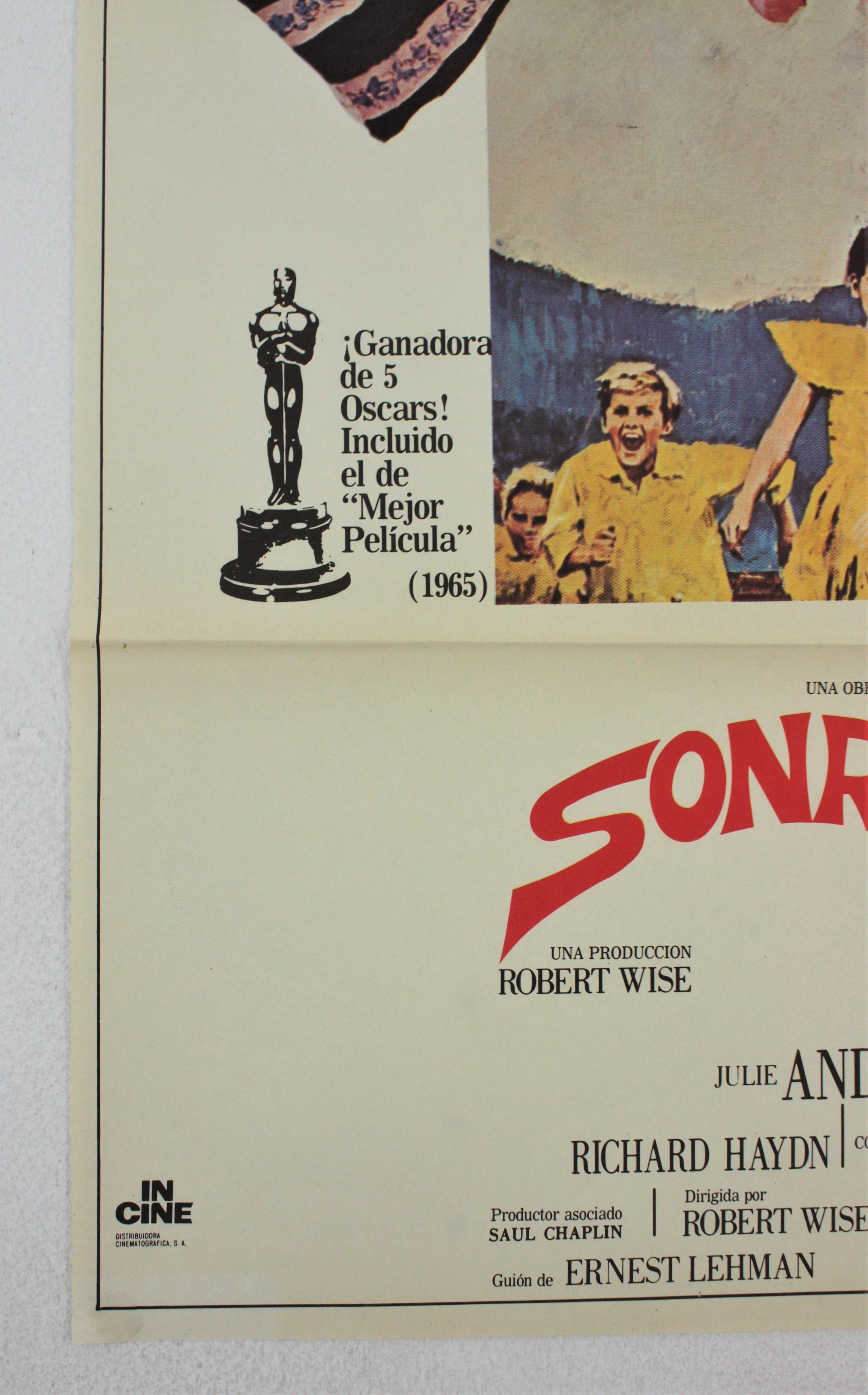 Paper The Sound of Music Spanish Film Poster, 1965 For Sale
