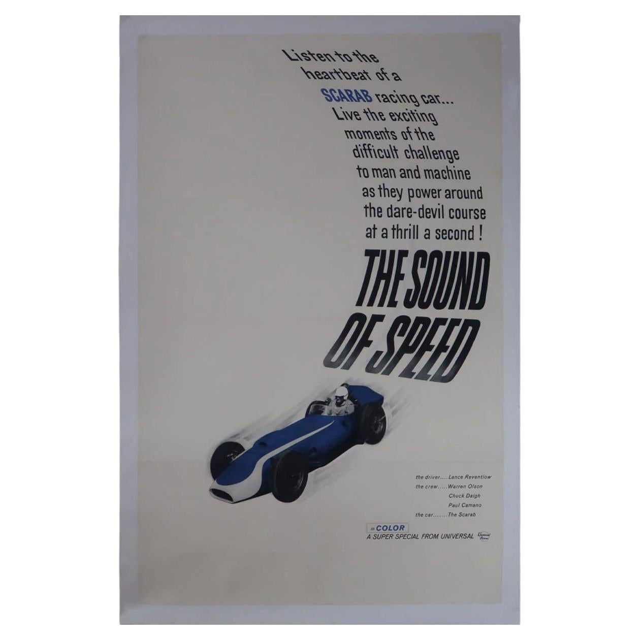 The Sound of Speed, Unframed Poster, 1962 For Sale