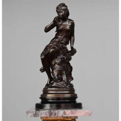 "The Source" by Mathurin Moreau Bronze, 19th Century
