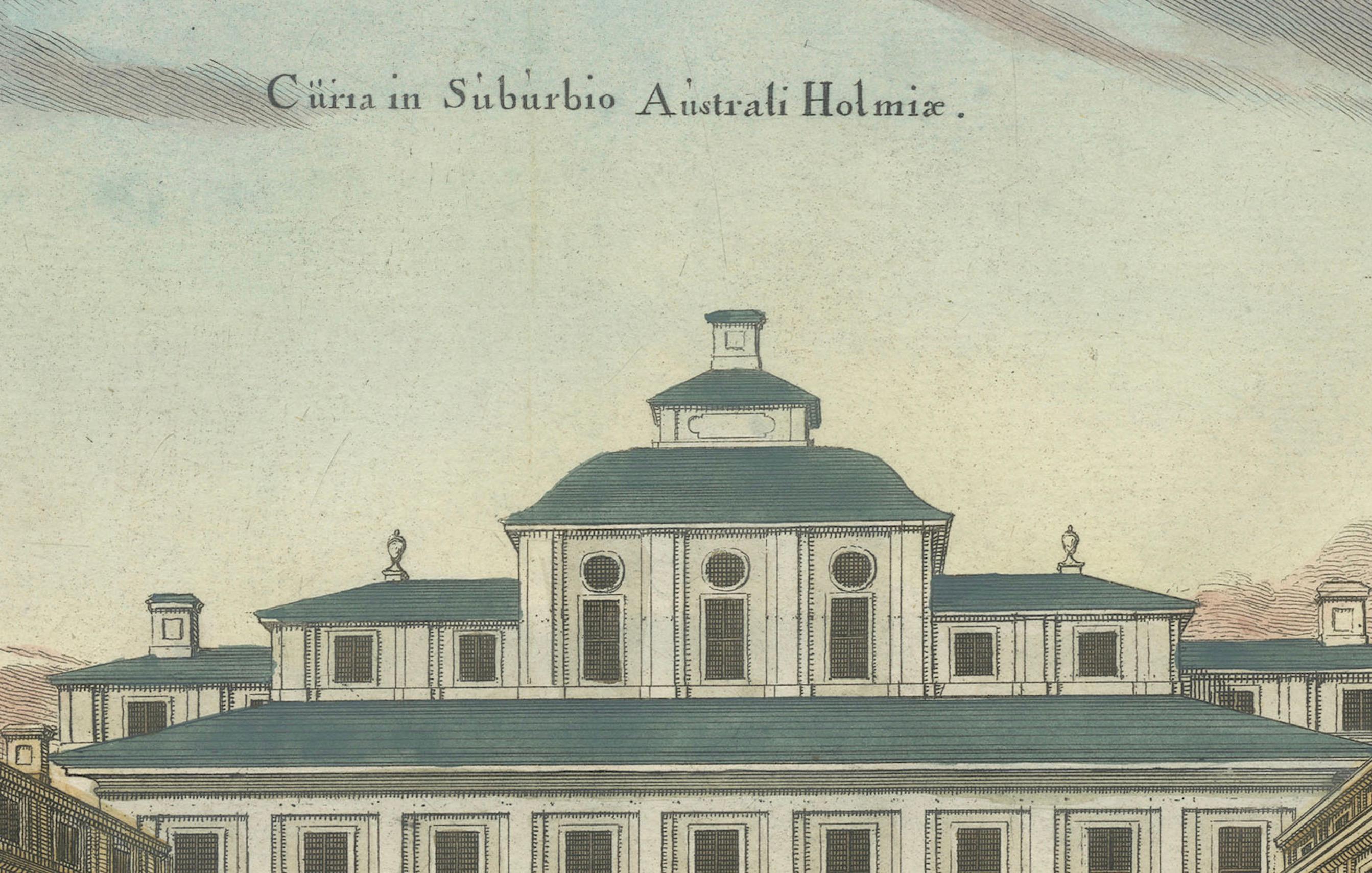 The Southern Courthouse of Stockholm: Ein Kupferstich von Willem Swidde, 1691 im Angebot 2