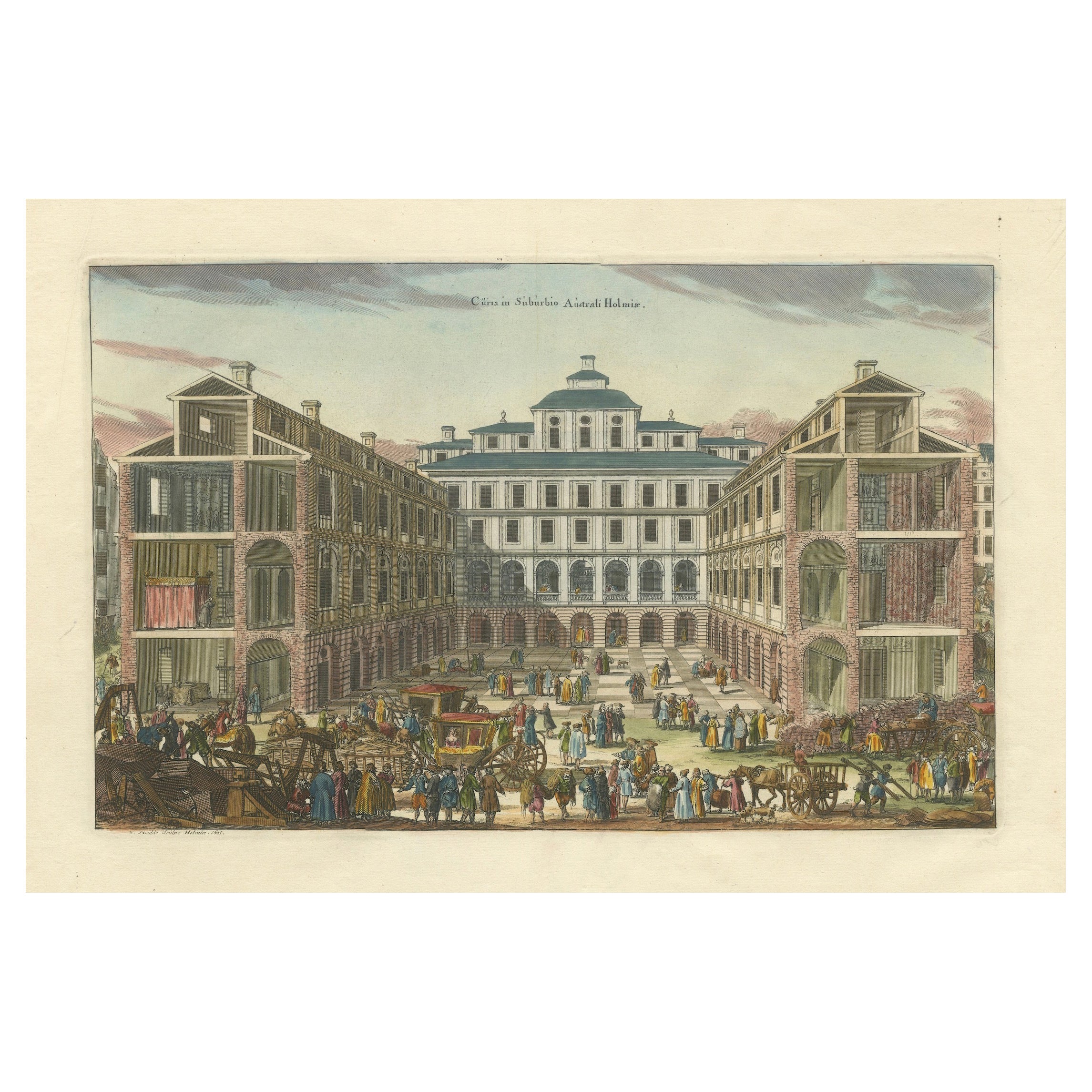 The Southern Courthouse of Stockholm: Ein Kupferstich von Willem Swidde, 1691