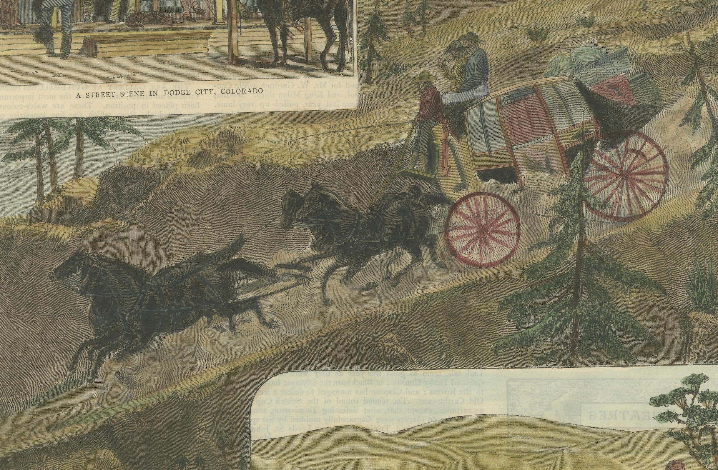 The Southern Route von San Francisco nach New York Herausgegeben in The Graphic, 1887 (Spätes 19. Jahrhundert) im Angebot