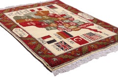 The Sovereign Map: A Vintage Afghan Pictorial Masterpiece, Tribute to Nations