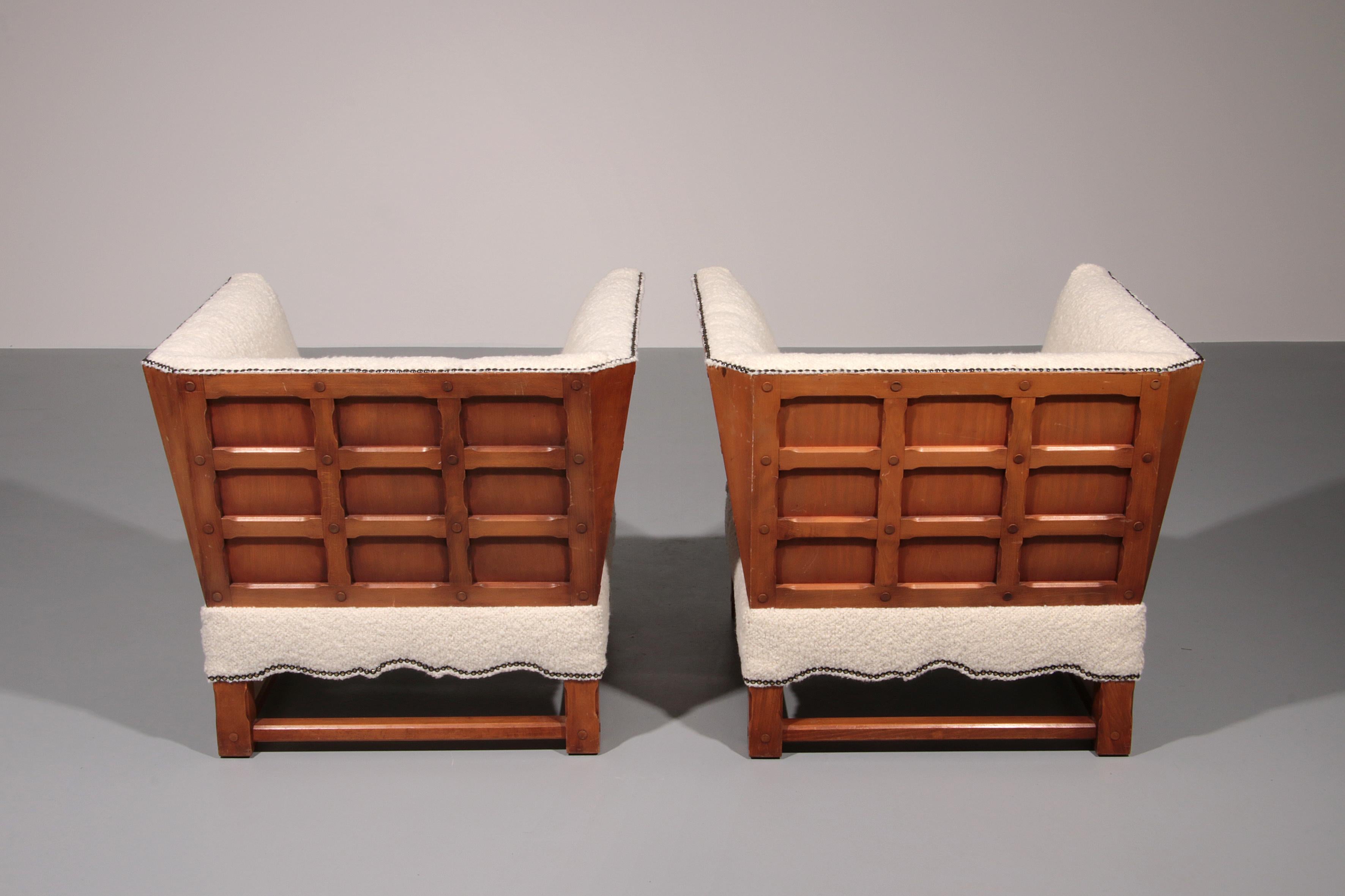 Scandinavian Modern The spanish arm chairs from Elias Barup for Gärsnäs Sweden 1930 For Sale