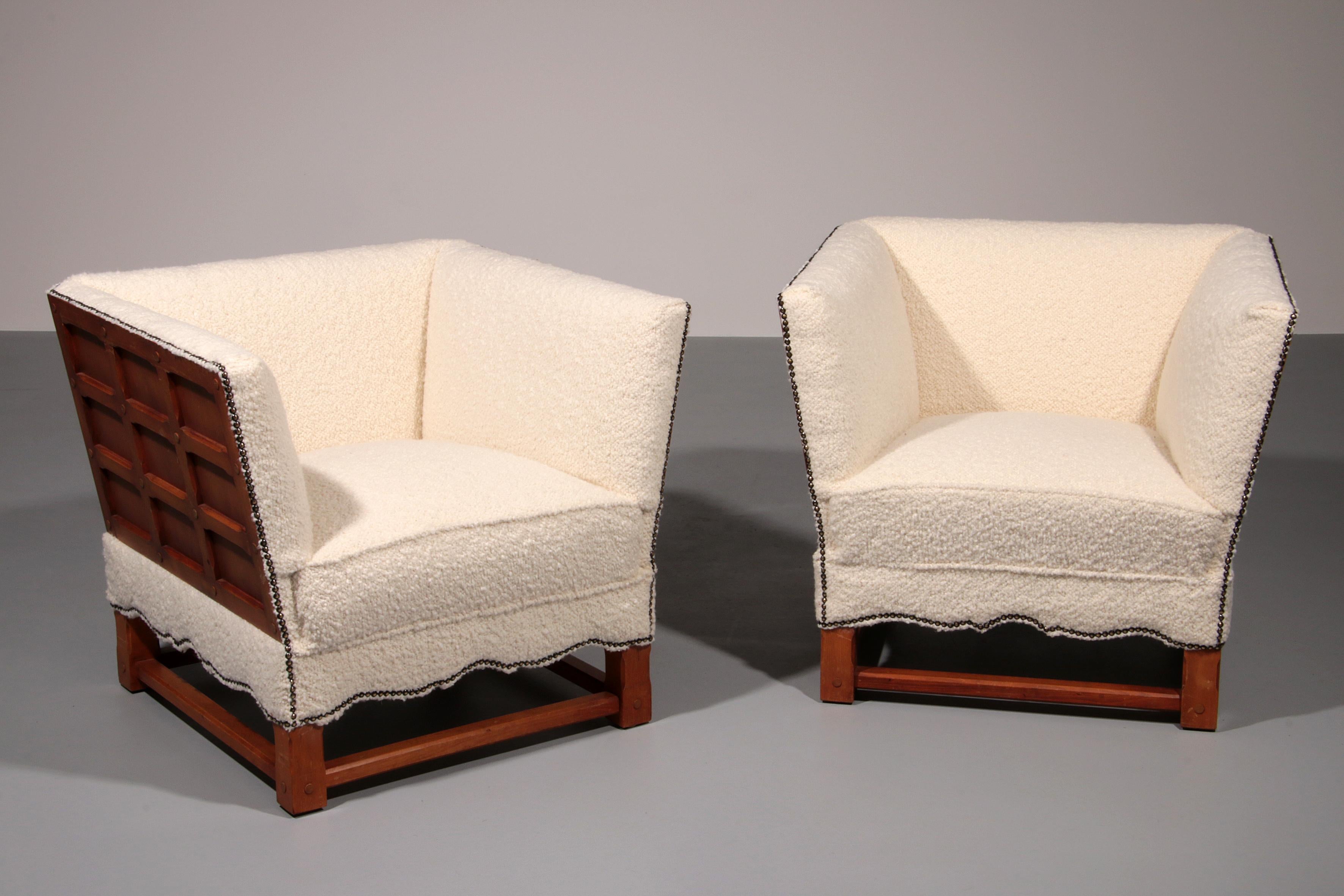 Swedish The spanish arm chairs from Elias Barup for Gärsnäs Sweden 1930 For Sale