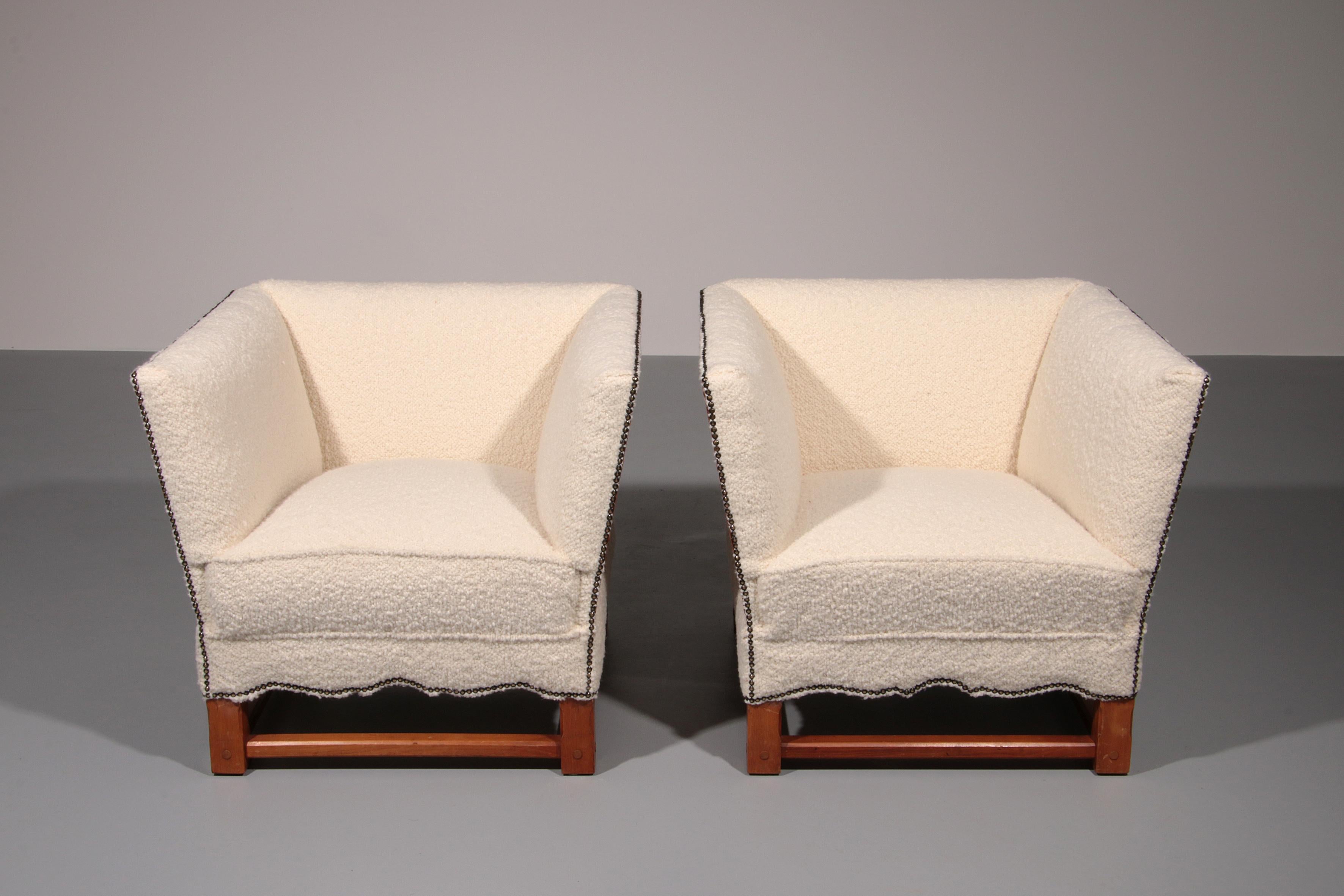 The spanish arm chairs from Elias Barup for Gärsnäs Sweden 1930 In Excellent Condition For Sale In Oirlo, LI