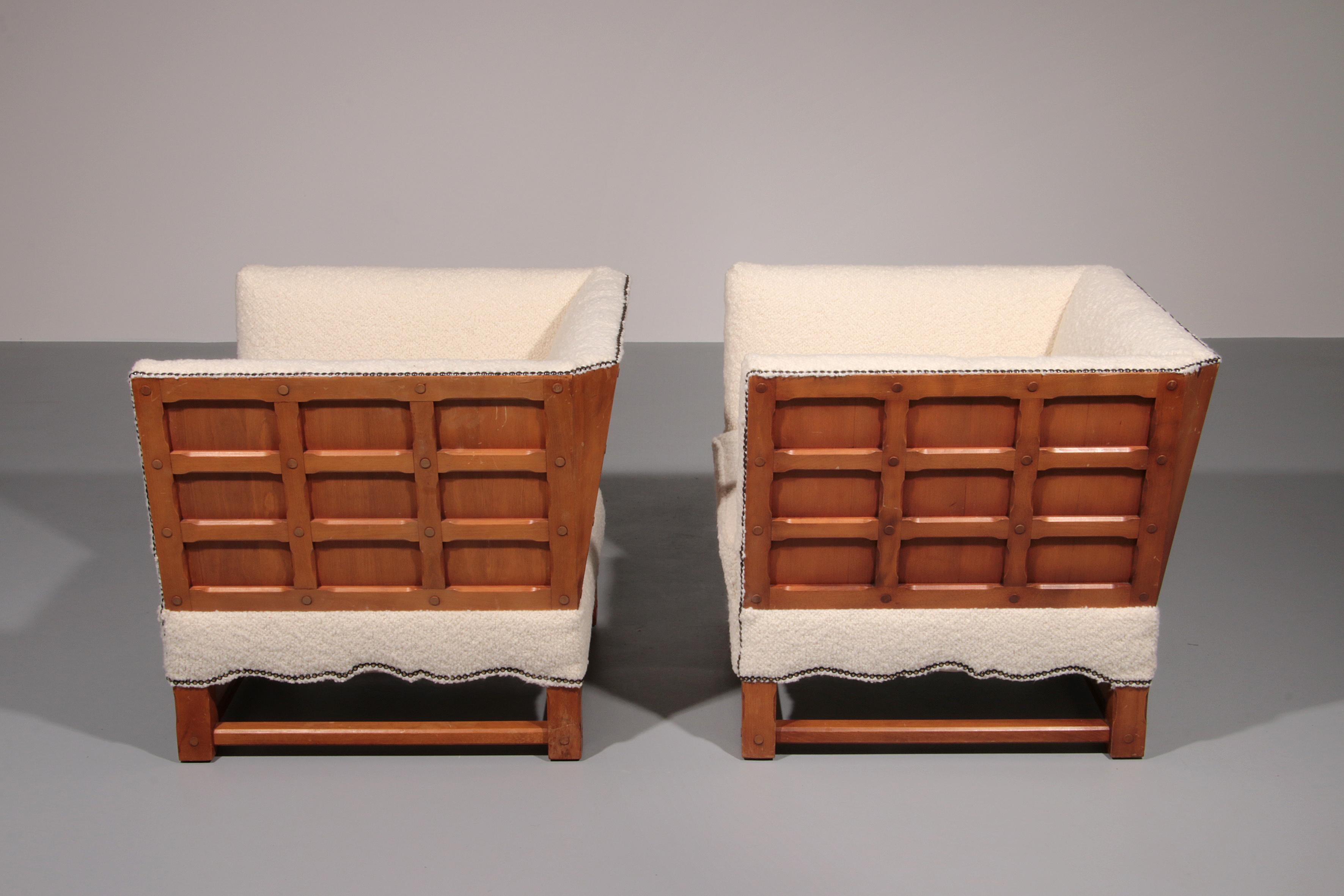 Mid-20th Century The spanish arm chairs from Elias Barup for Gärsnäs Sweden 1930 For Sale