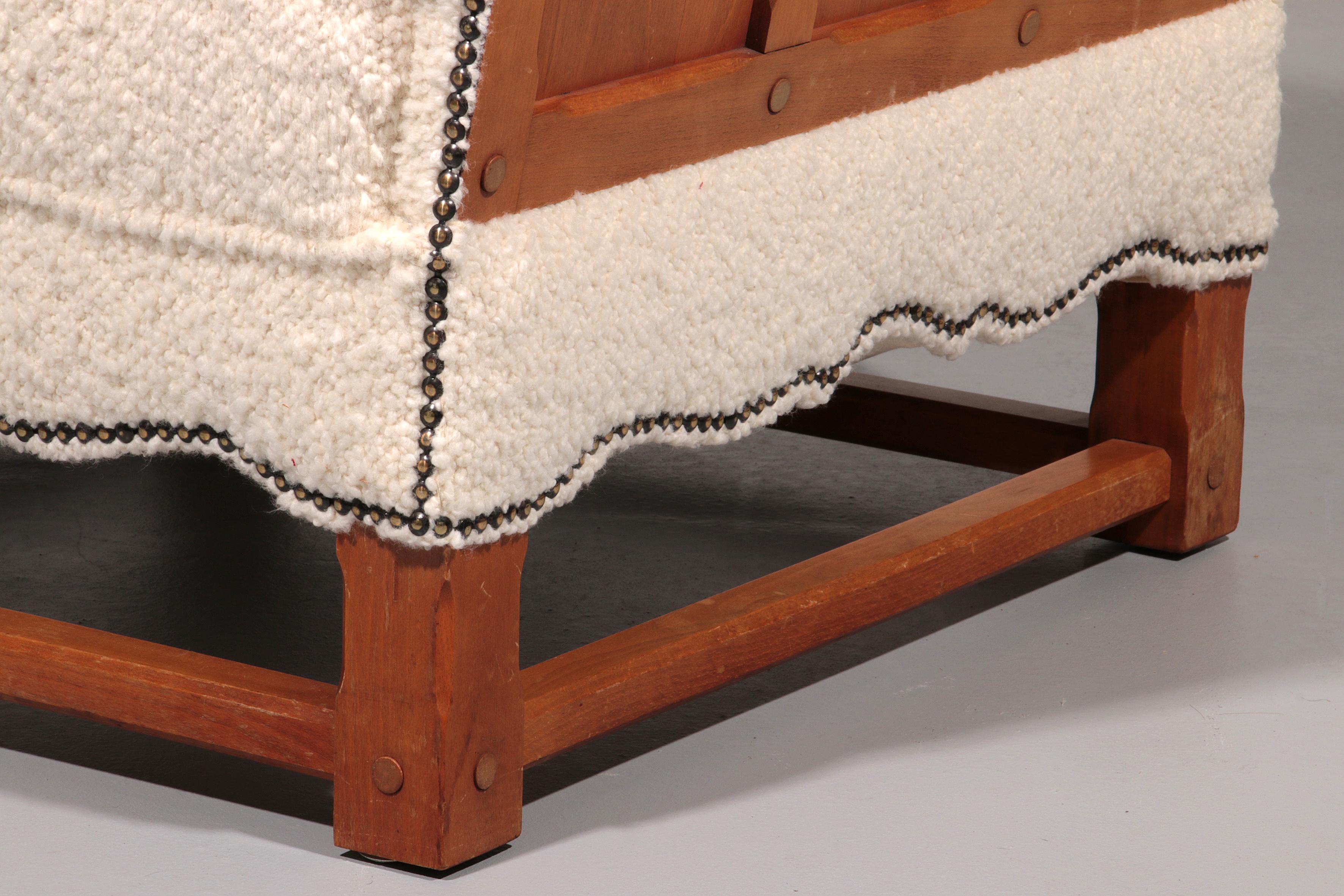 Bouclé The spanish arm chairs from Elias Barup for Gärsnäs Sweden 1930 For Sale