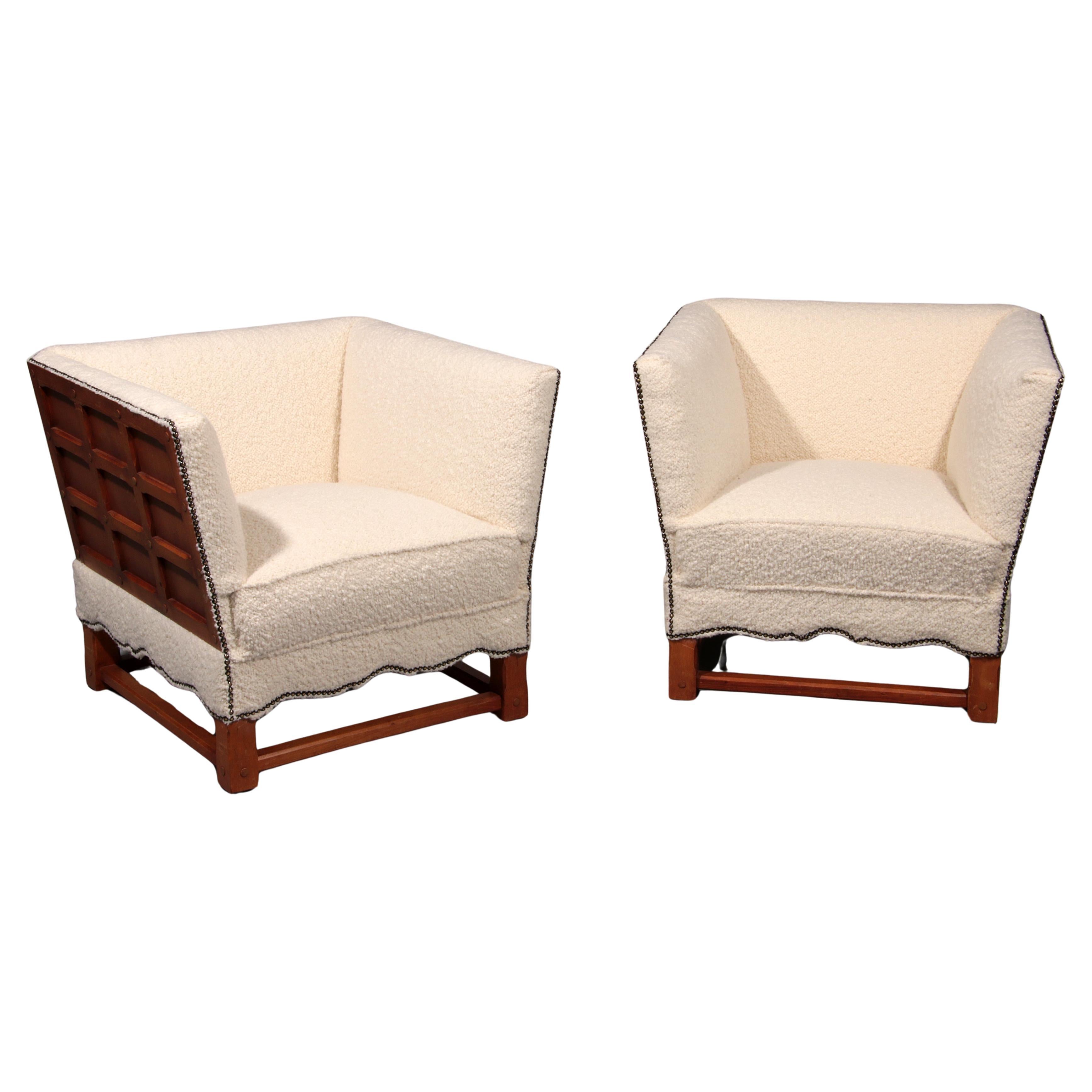 The spanish arm chairs from Elias Barup for Gärsnäs Sweden 1930 For Sale