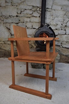 "The spanish chair"  armchair from oregon pine handcrafted by Frank Buschmann