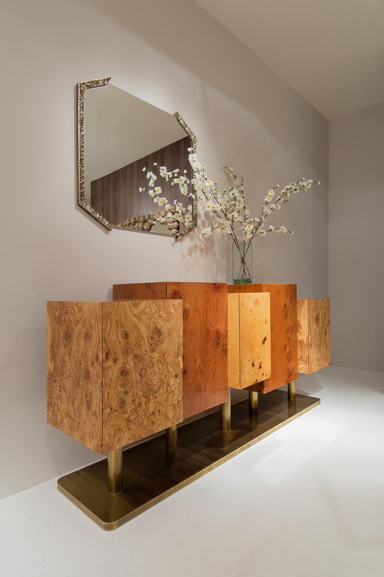 The Special Tree Sideboard, Wood and Brass, InsidherLand by Joana Santos Barbosa In New Condition For Sale In Maia, Porto