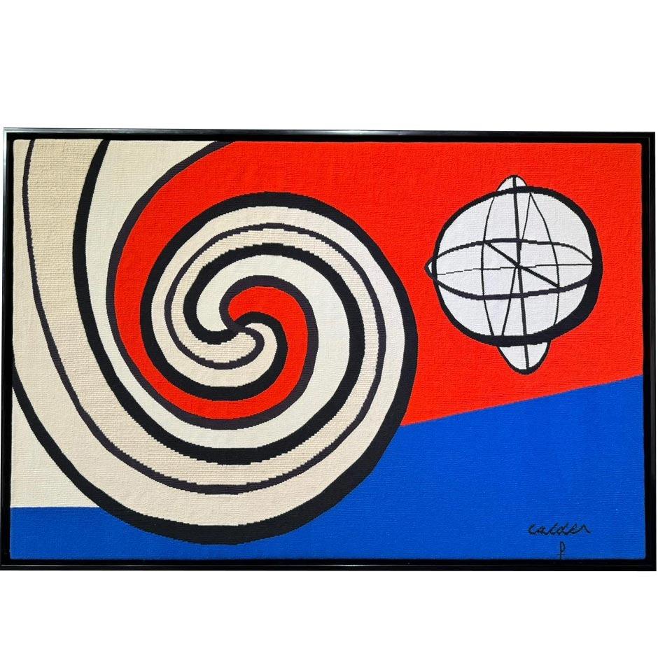 Alexander Calder,  was an American sculptor from Pennsylvania. He was the son of well-known sculptor Alexander Stirling Calder, and his grandfather and mother were also successful artists.In 1960, Pierre Baudouin, a master weaver at France’s