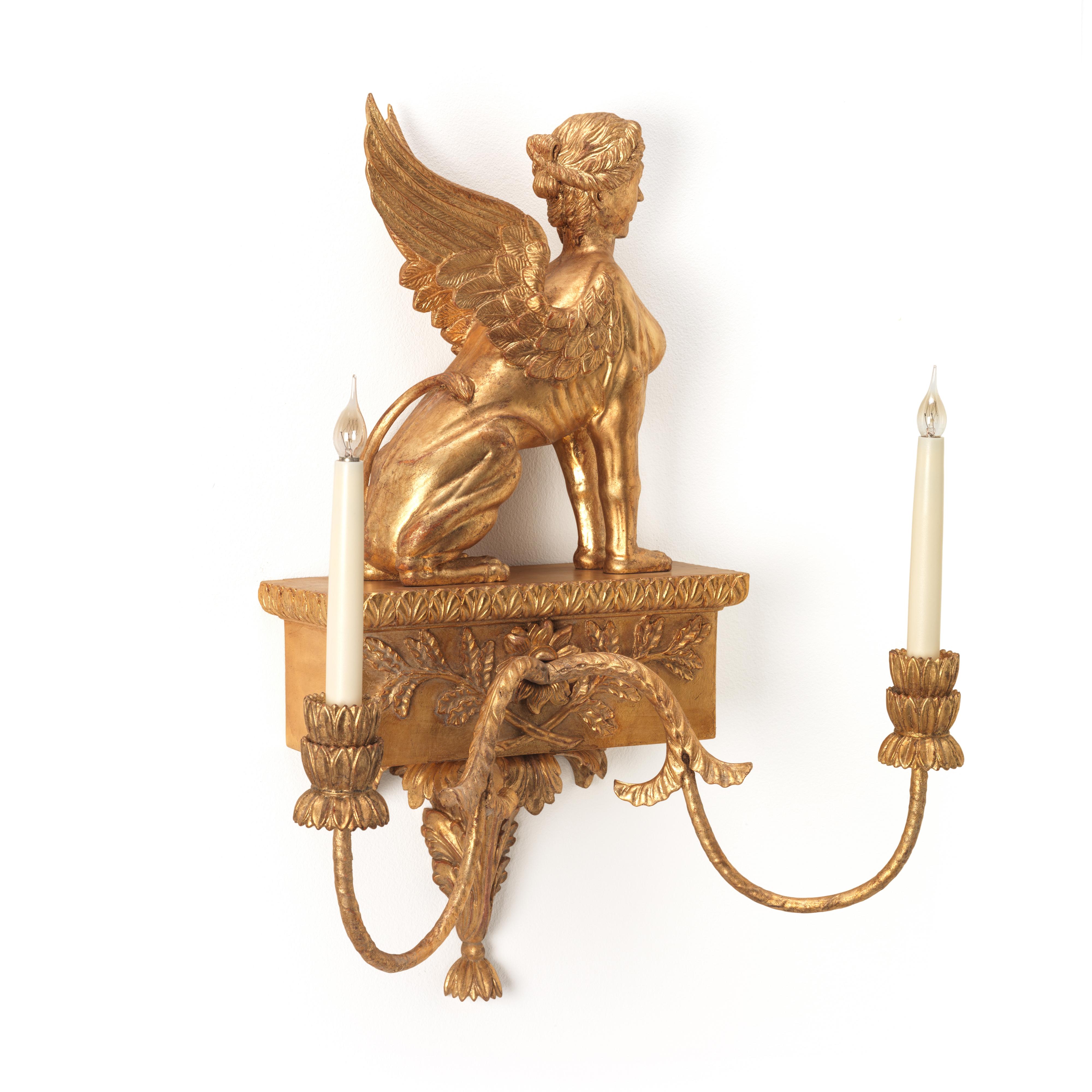 British The Sphynx Wall Light For Sale