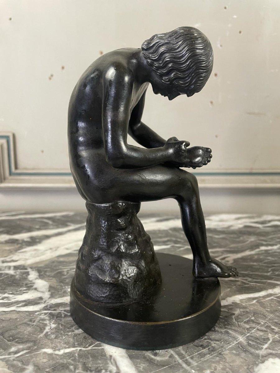 The Spinario, Bronze After The Antique, 19th Century In Excellent Condition For Sale In Honnelles, WHT