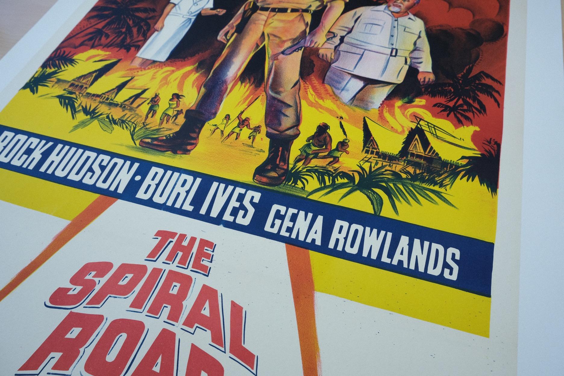 Pressed The Spiral Road '1962' Original Vintage Poster Linen Backed For Sale