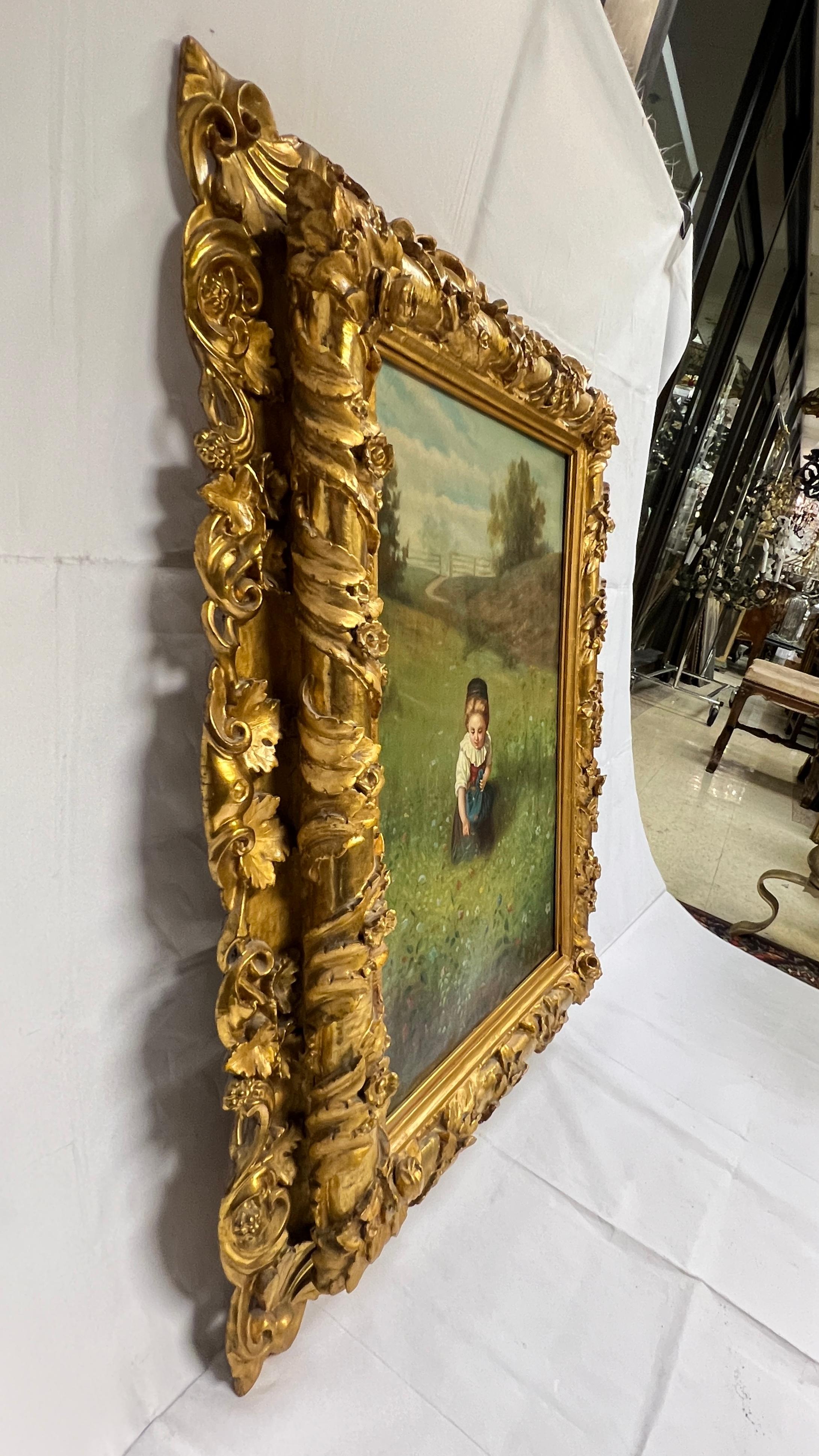 The Spring Oil Painting After Ludwig Knaus (German, 1829-1910) For Sale 3