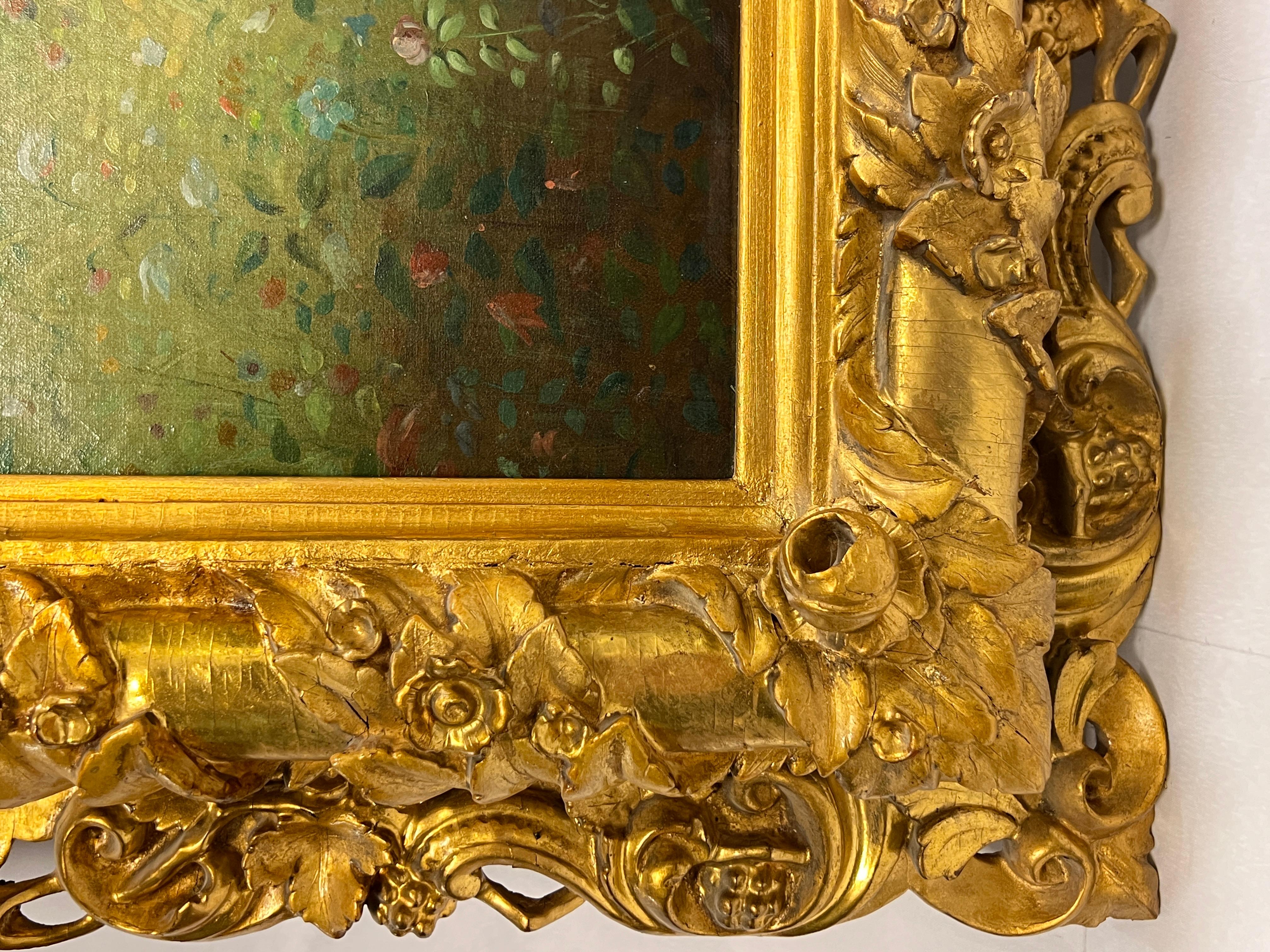 Hand-Painted The Spring Oil Painting After Ludwig Knaus (German, 1829-1910) For Sale