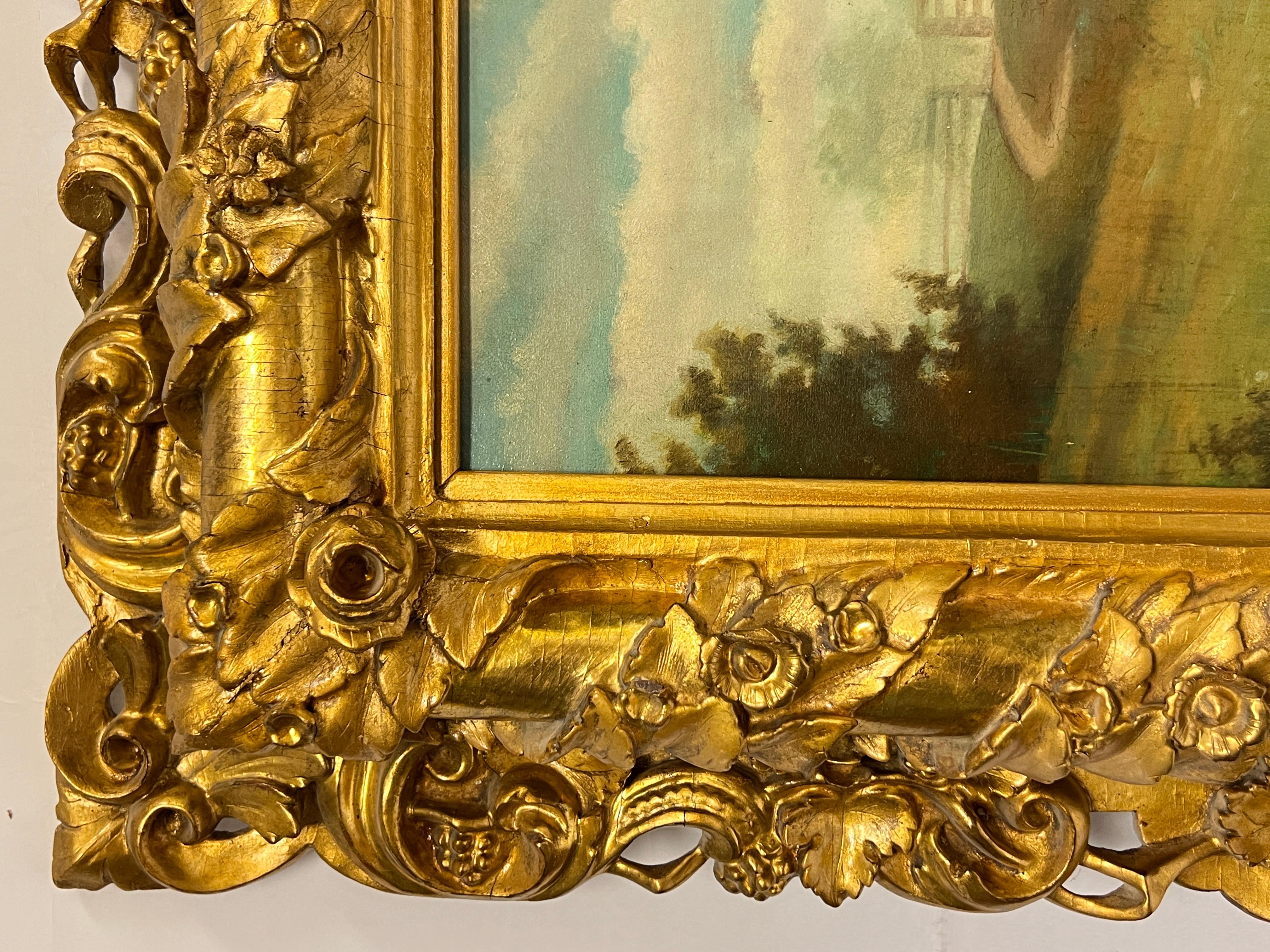 The Spring Oil Painting After Ludwig Knaus (German, 1829-1910) In Good Condition For Sale In New York, NY