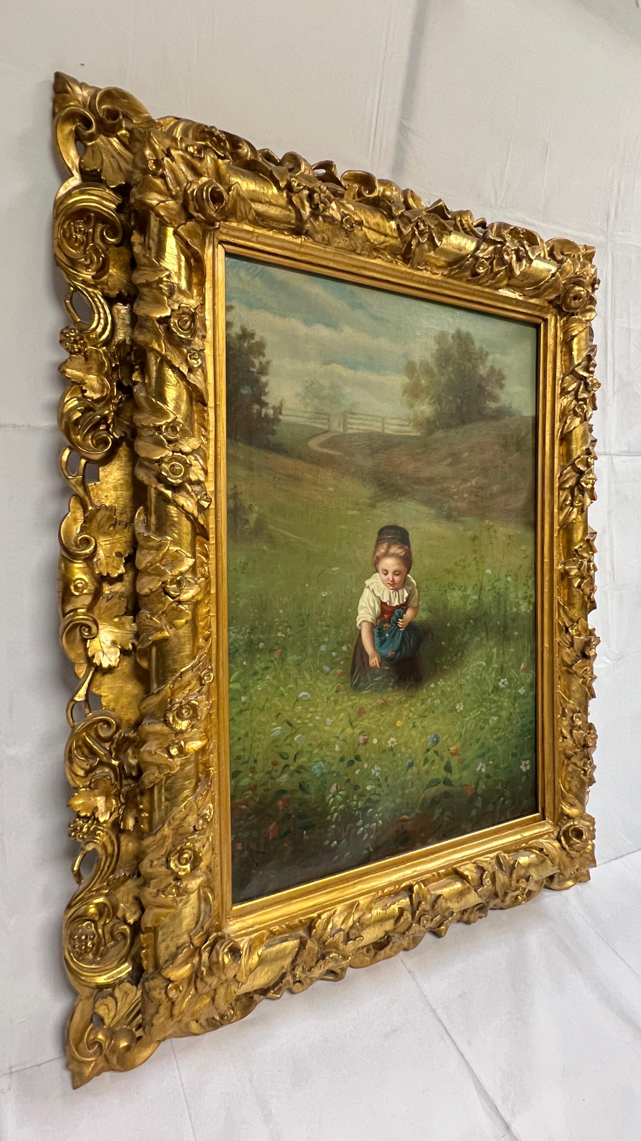 The Spring Oil Painting After Ludwig Knaus (German, 1829-1910) For Sale 1