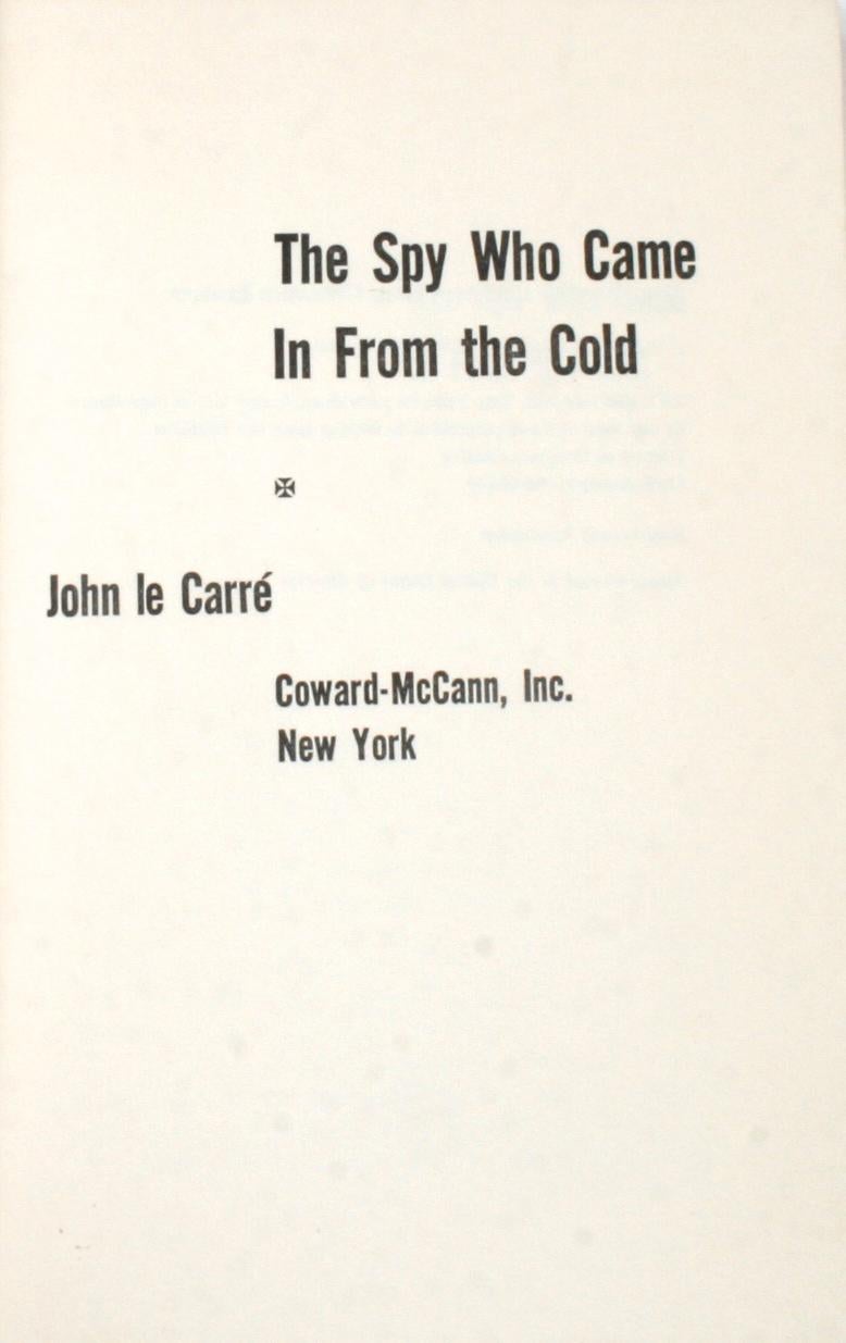 the spy who came in from the cold first edition