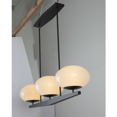 Spyglass Blown Glass and Metal Three-Light Chandelier by Marian Jamieson
