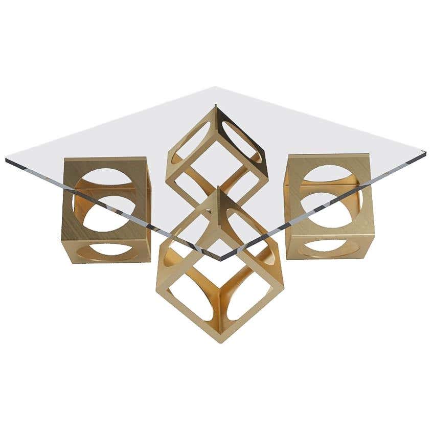 The Square Box Table Designed by Laurie Beckerman For Sale at 1stDibs ...
