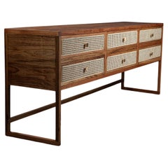 The Square Dresser. Brazilian Solid Wood and Natural Straw