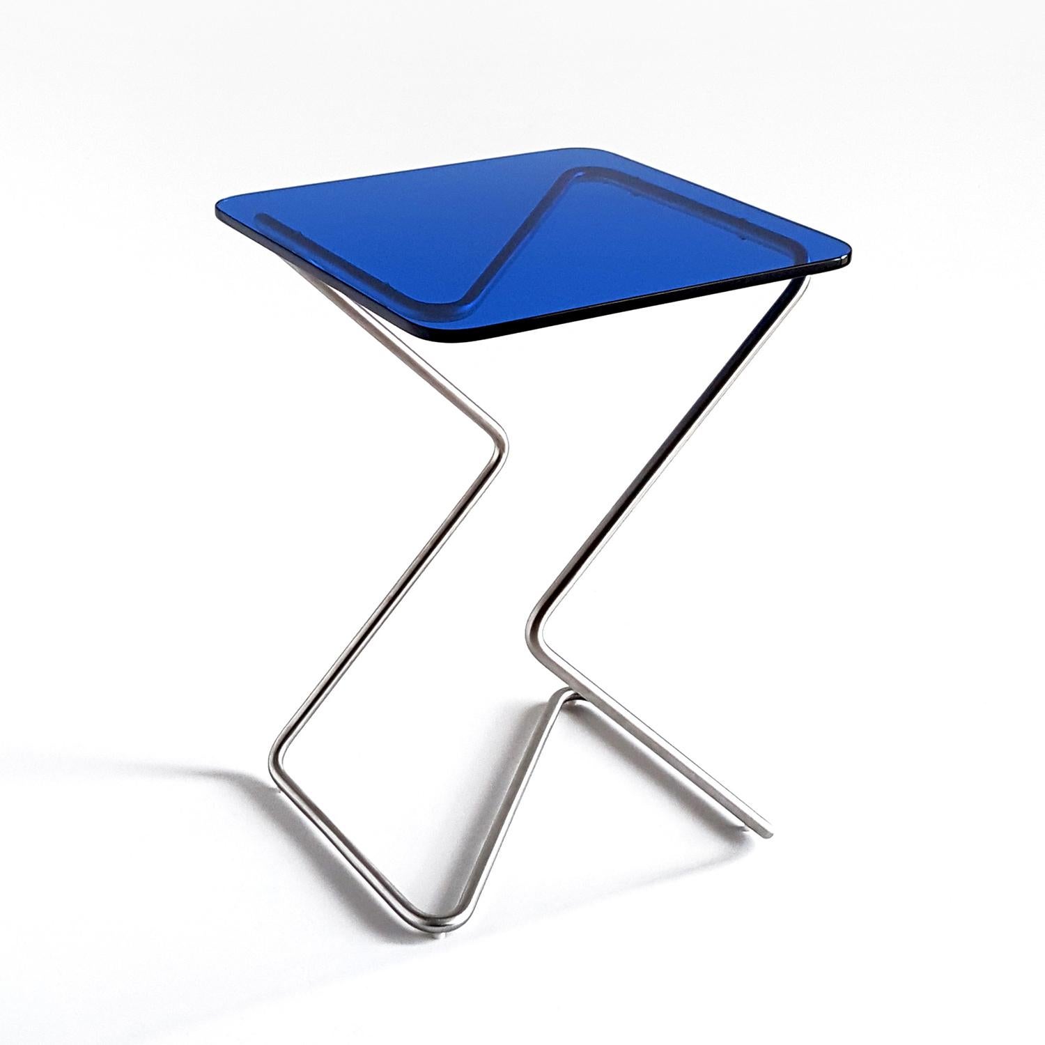 Steel The Square Side Table by Rita Kettaneh For Sale