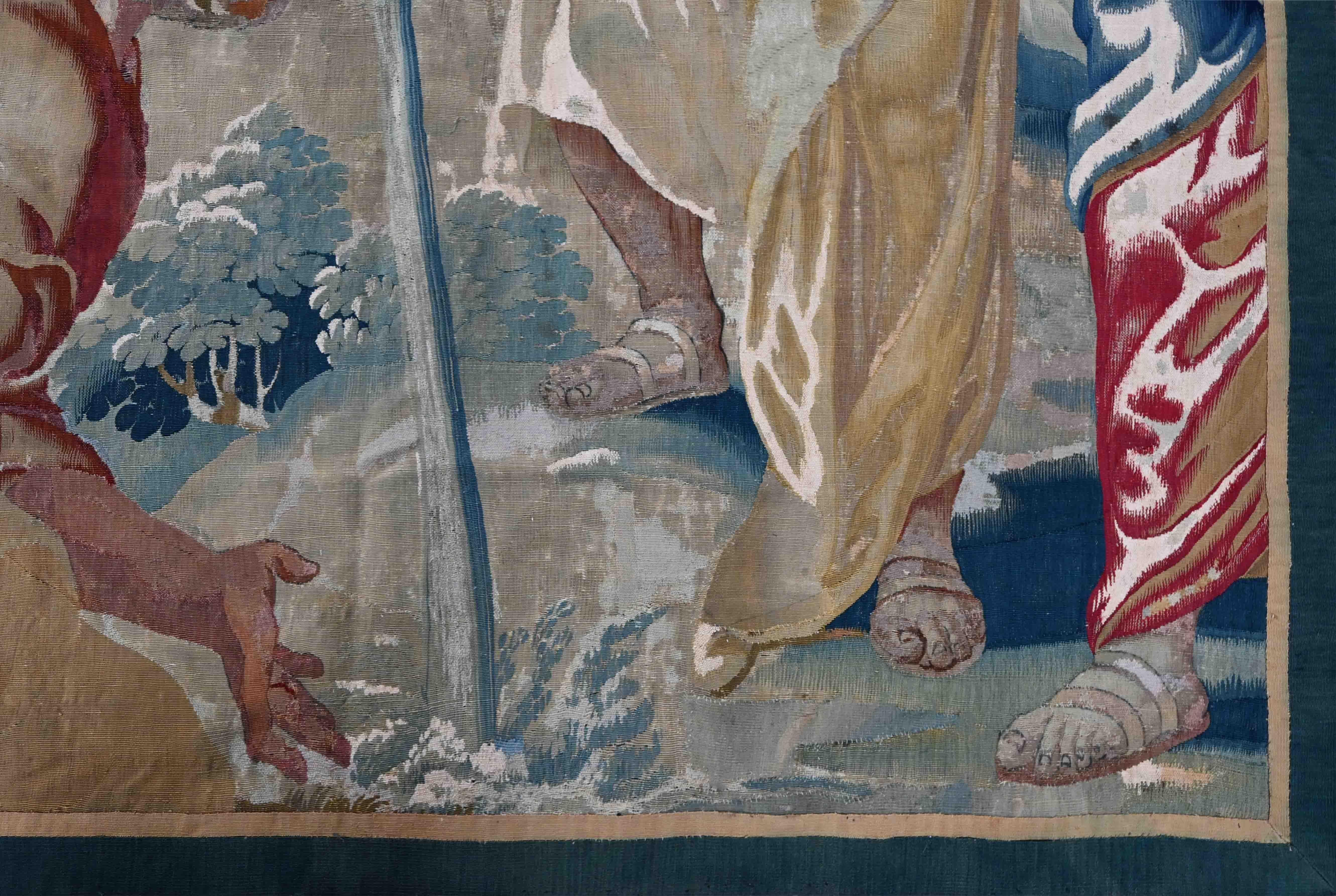 Aubusson Il bastone di Mosè, Esodo 7, Arazzo di Bruxelles 18° secolo - L1m93xh2m13, 1464 in vendita