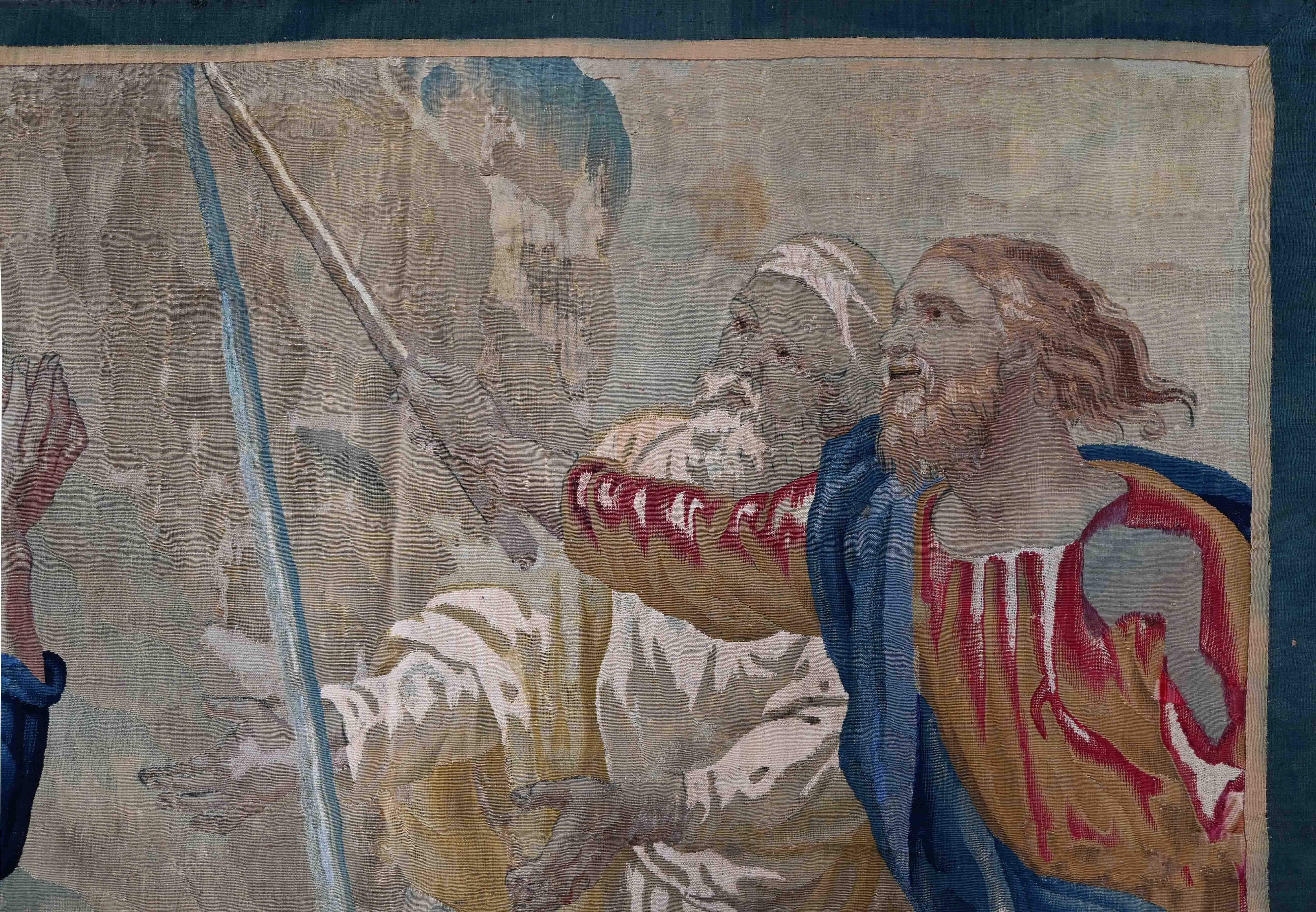 Il bastone di Mosè, Esodo 7, Arazzo di Bruxelles 18° secolo - L1m93xh2m13, 1464 In condizioni ottime in vendita a Paris, FR