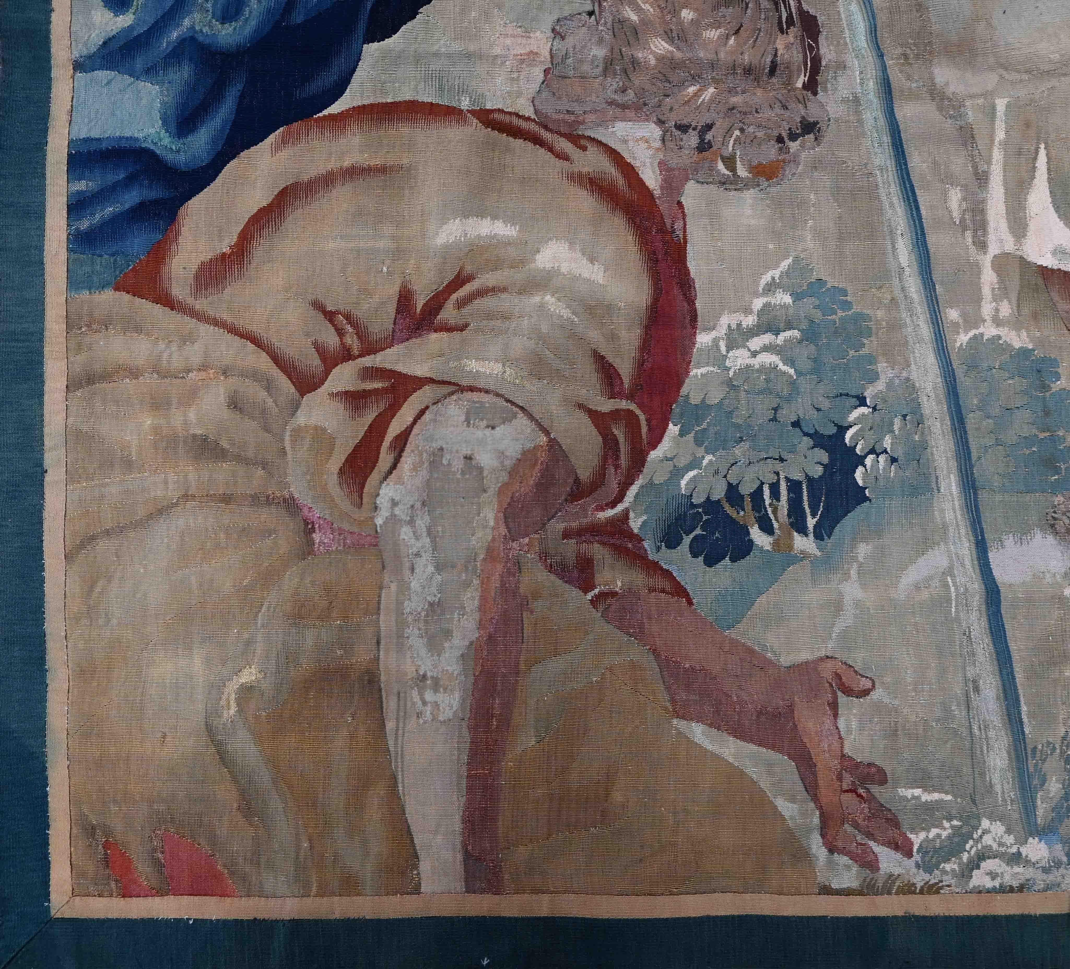 Fino al XVIII secolo Il bastone di Mosè, Esodo 7, Arazzo di Bruxelles 18° secolo - L1m93xh2m13, 1464 in vendita