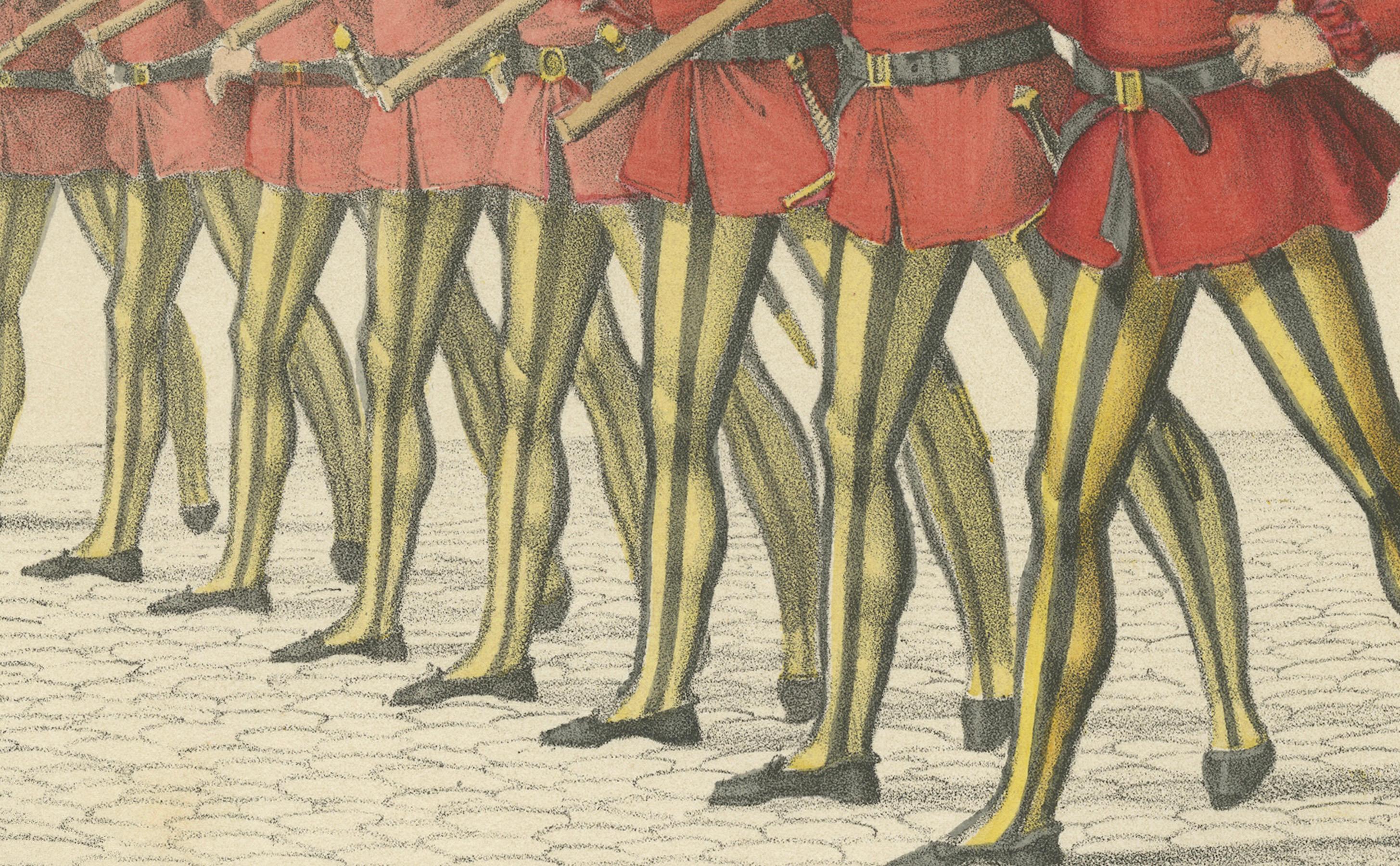 The Standard-Bearer of Bern Leading a Swiss Infantry Formation, veröffentlicht 1855 im Zustand „Gut“ im Angebot in Langweer, NL