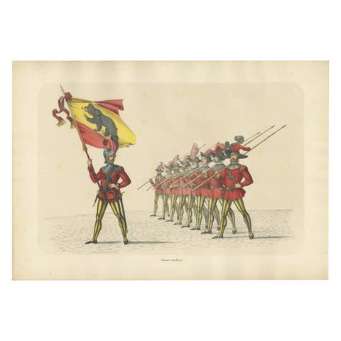 The Standard-Bearer of Bern Leading a Swiss Infantry Formation, Published 1855
