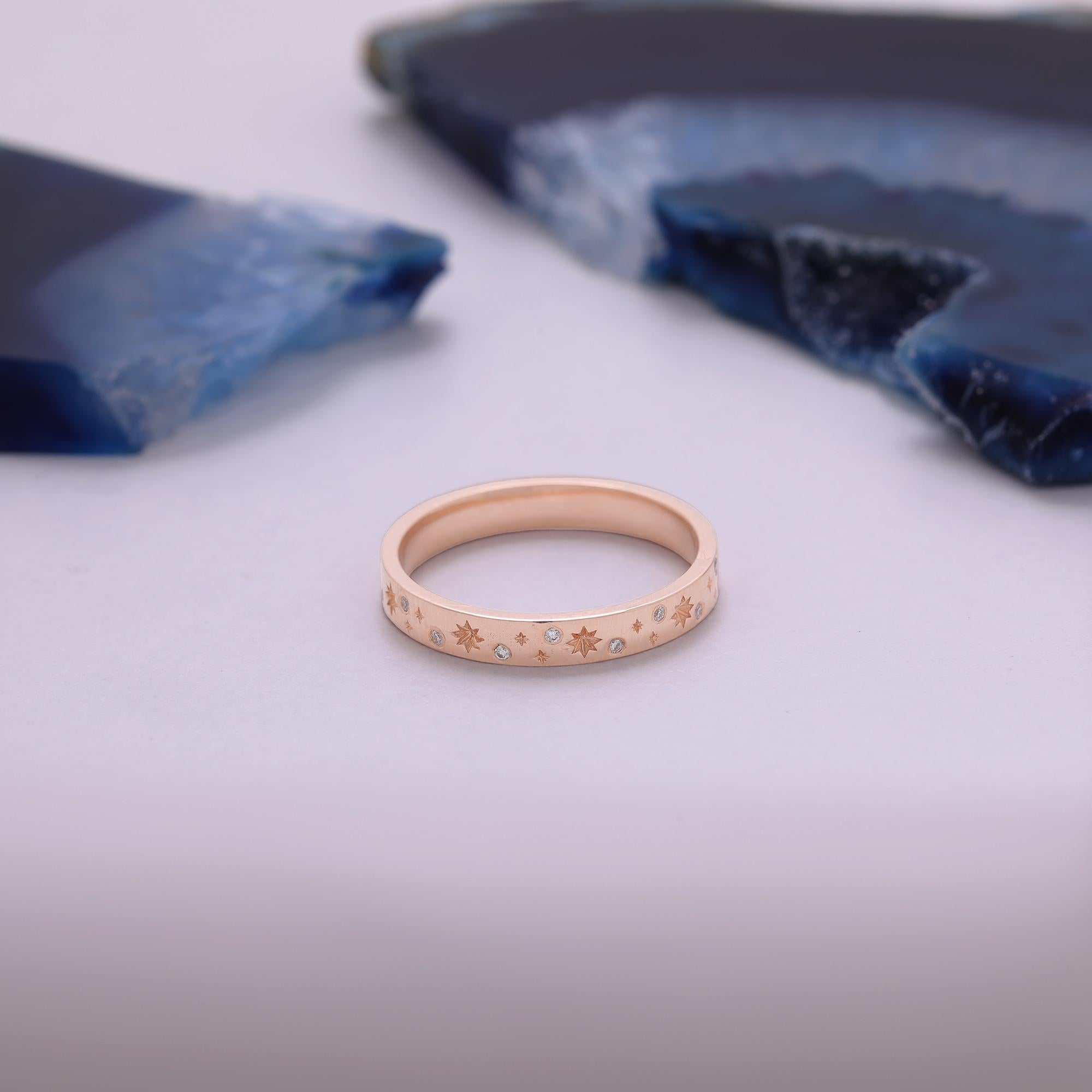 En venta: La alianza de diamantes Stardust  3