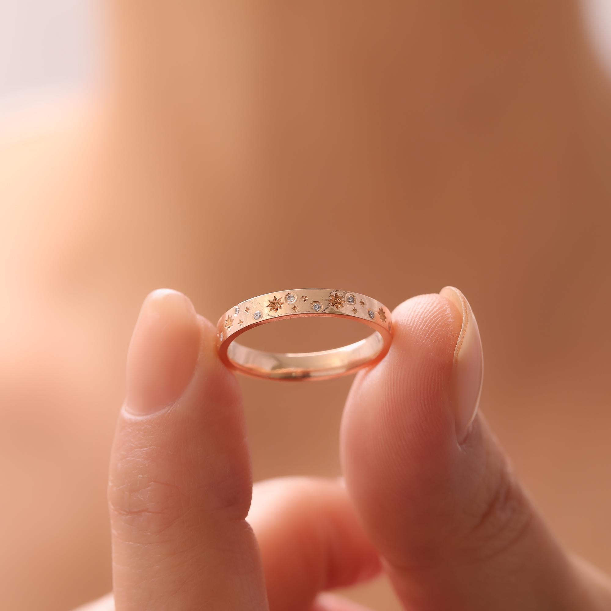 En venta: La alianza de diamantes Stardust  6