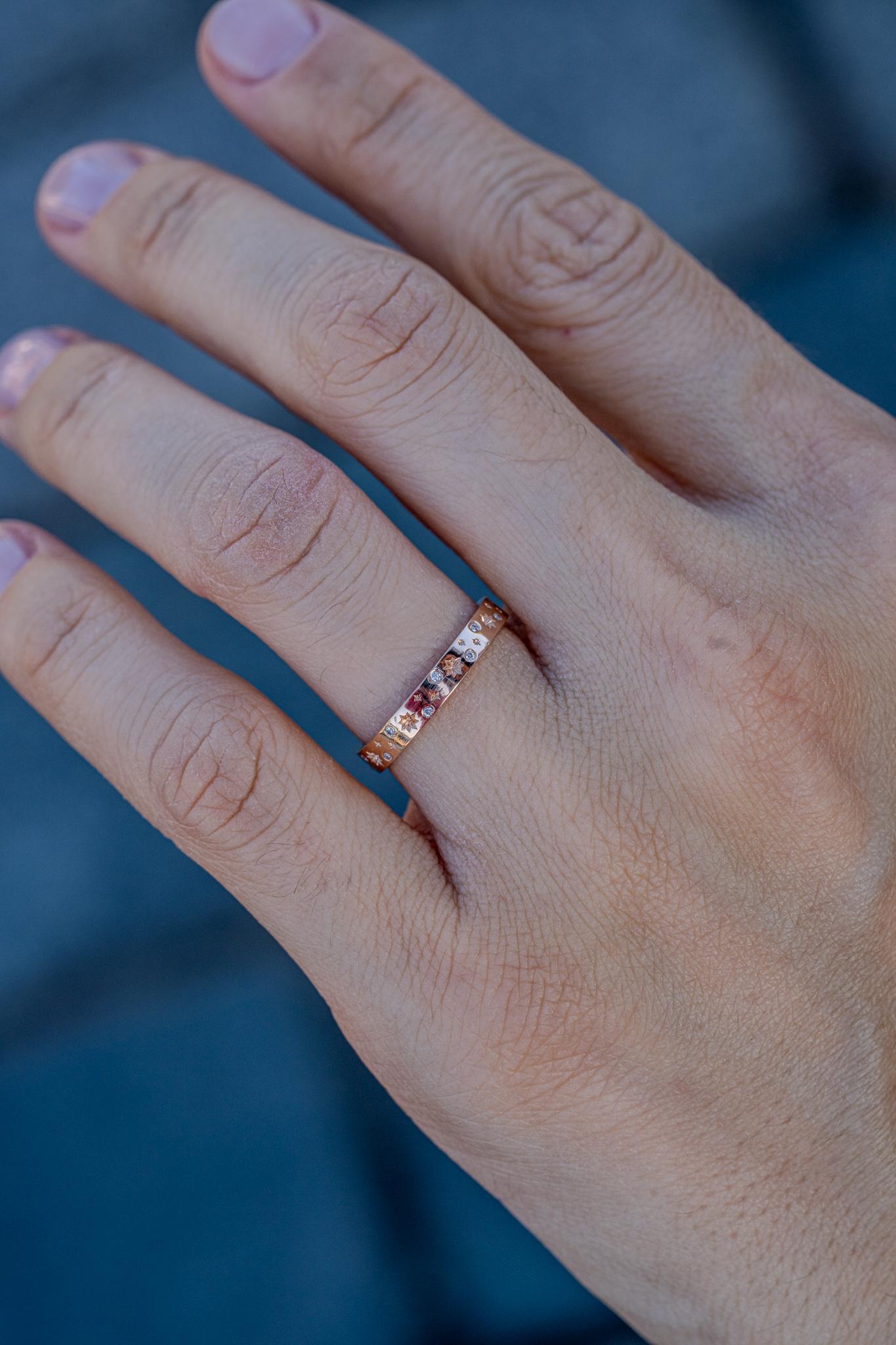 En venta: La alianza de diamantes Stardust  8