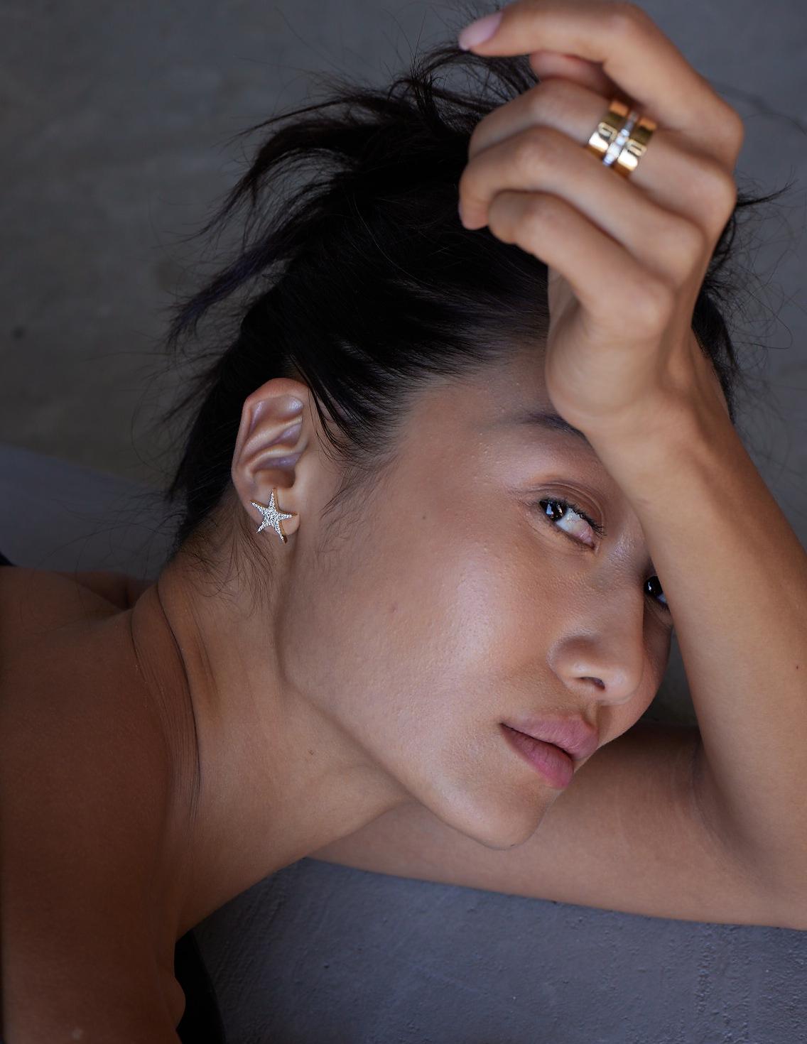 The Stella Studs 1 Carat Diamond Pave Star Studs For Sale 1