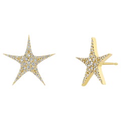 Borchie Stella 1 carati con pavé di diamanti