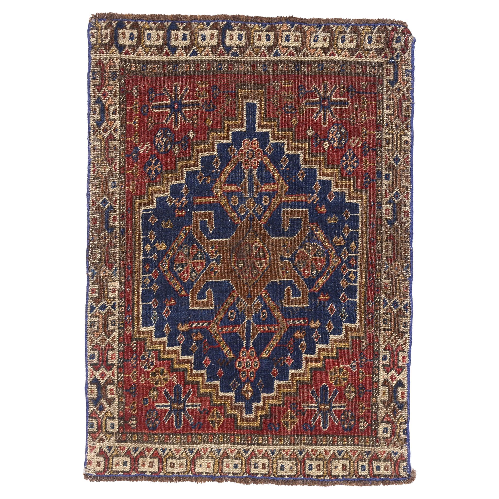 The Stepped Celestial: A Late-19th-Century Shiraz Masterpiece of Tribal Nobility For Sale