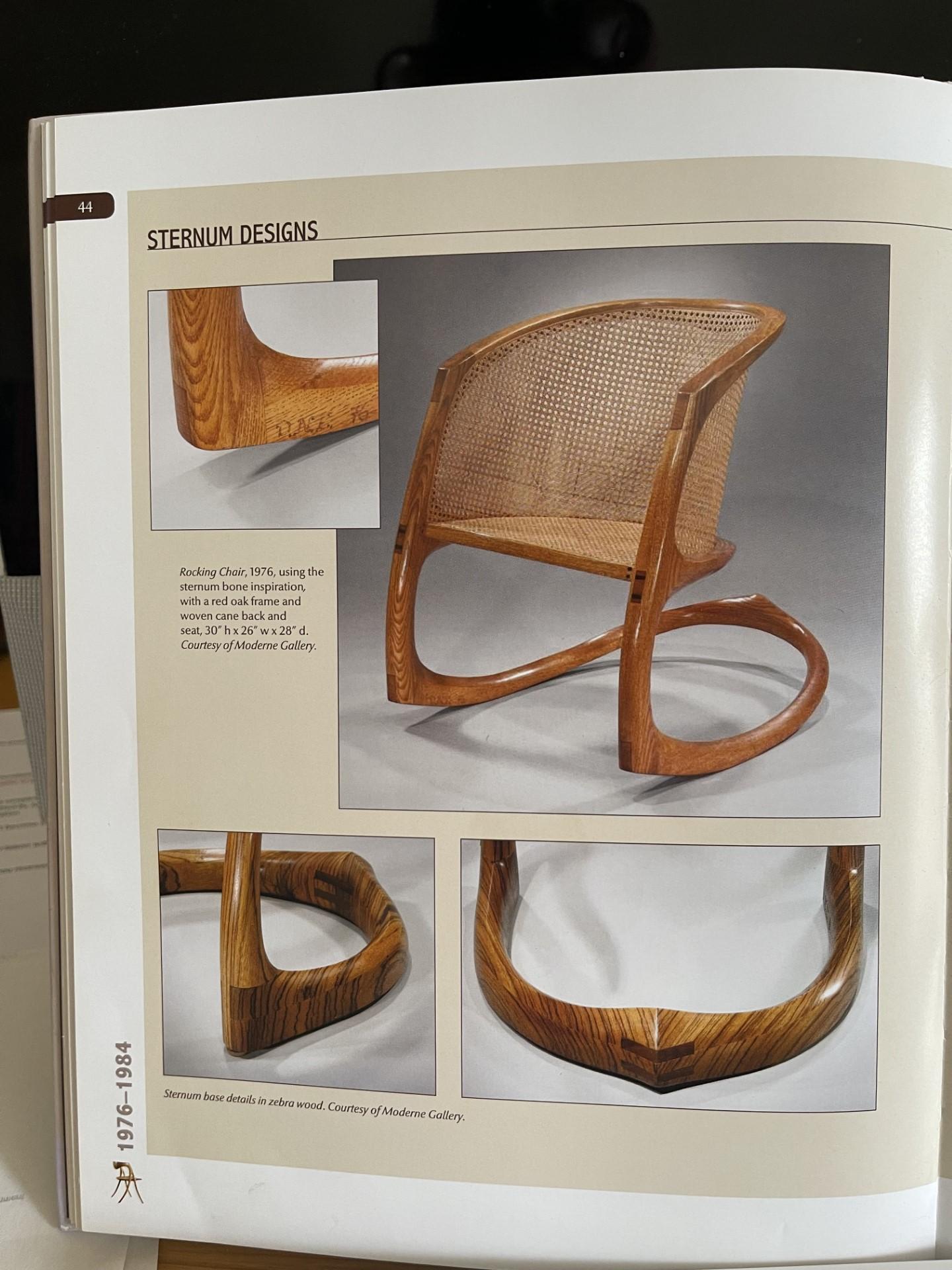 The Sternum Rocking Chair by American Studio Craftsman David Ebner      1983 For Sale 8