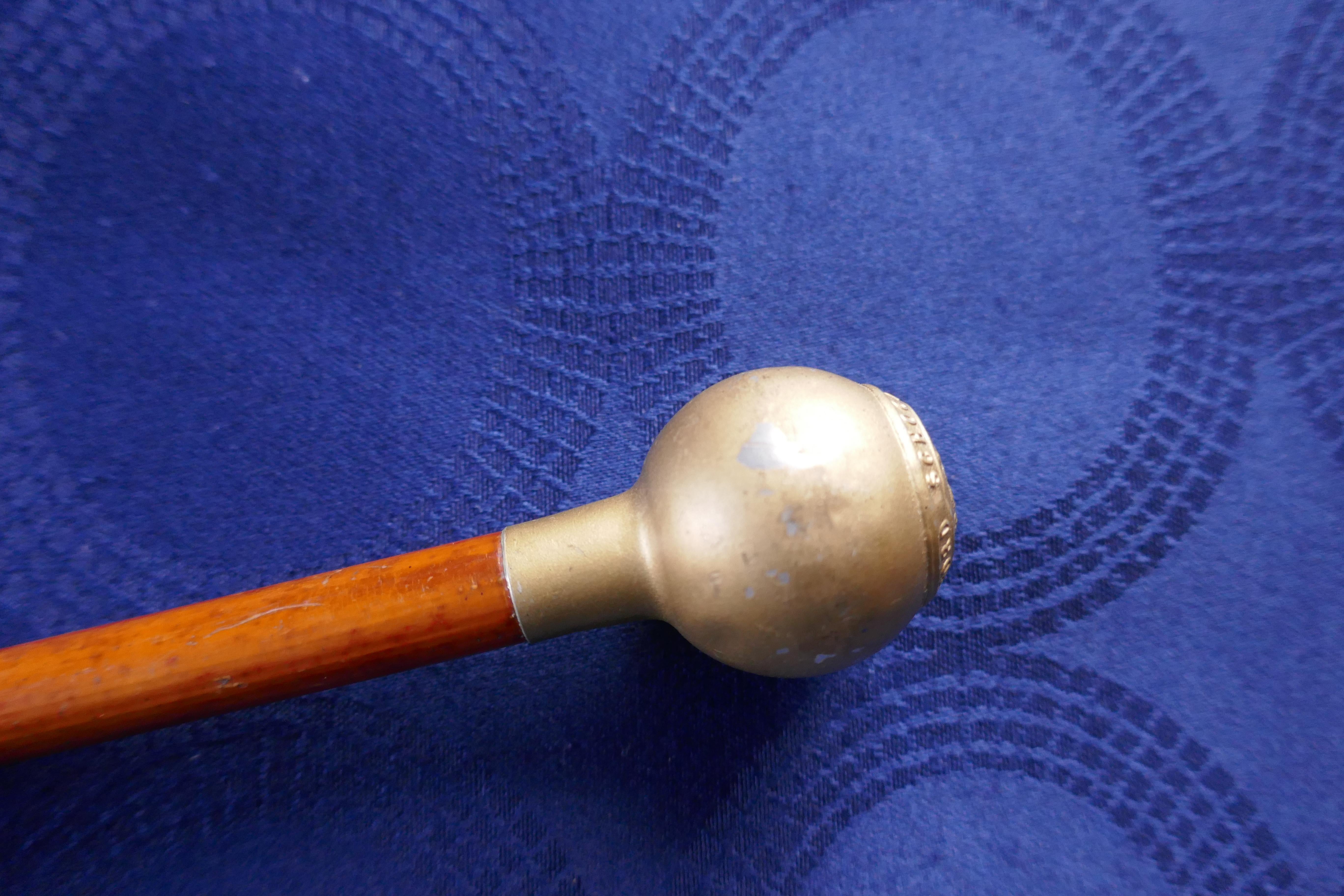 British Colonial The Stick has CANFORD SCHOOL O.T.C. Crest on the Round Head For Sale