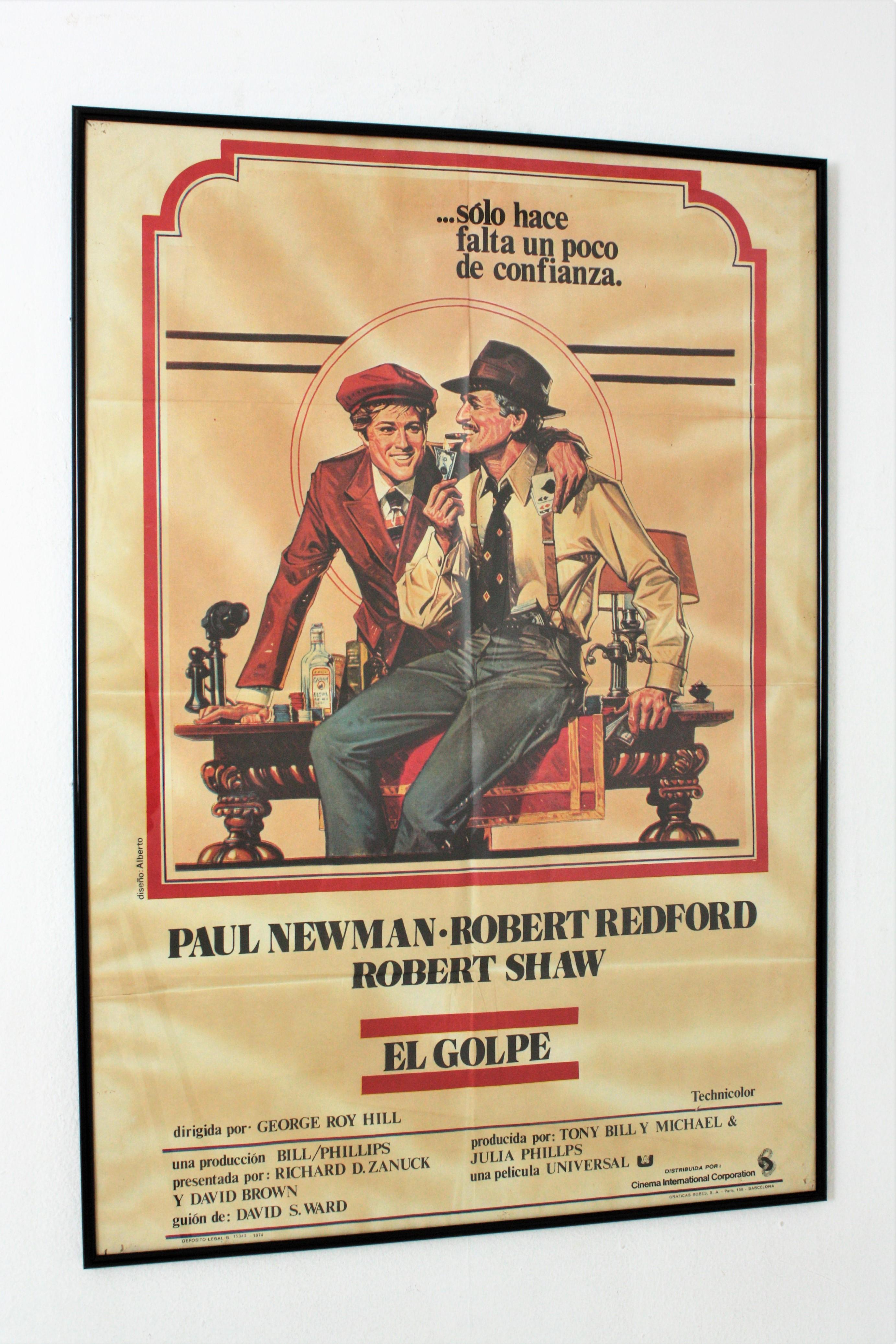 Affiche originale encadrée du film espagnol The Sting, 1974
Robert Redfort et Paul Newman.
________________________________________________________________________
