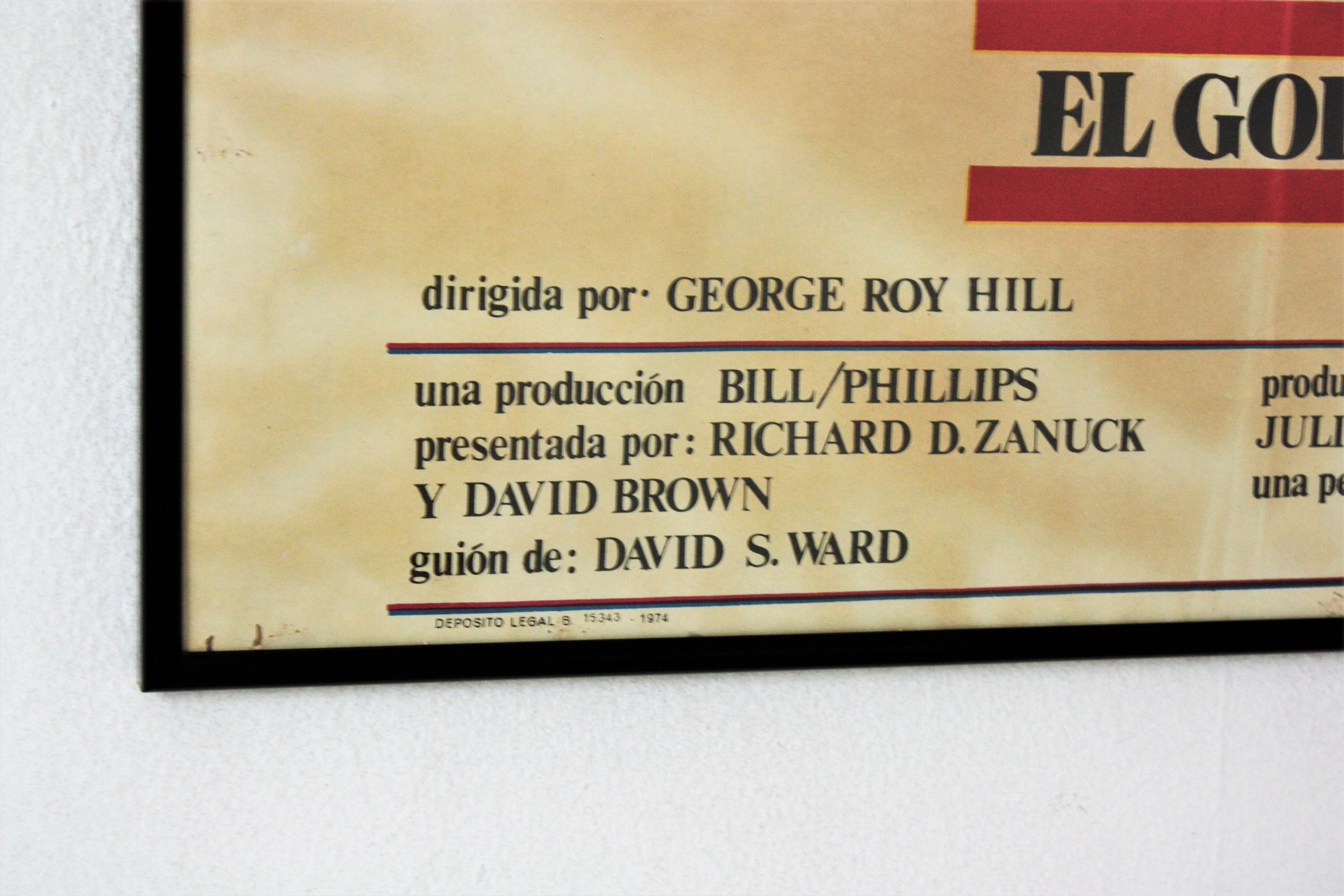 The Sting Affiche originale du film espagnol, Robert by Robert et Paul Newman, 1974 Bon état - En vente à Barcelona, ES