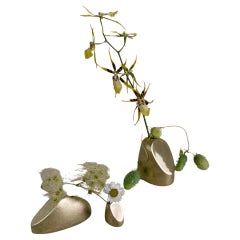 Stone and The Pebble 'Set of 3' Bronze Flower Accessories by Mercury Bureau