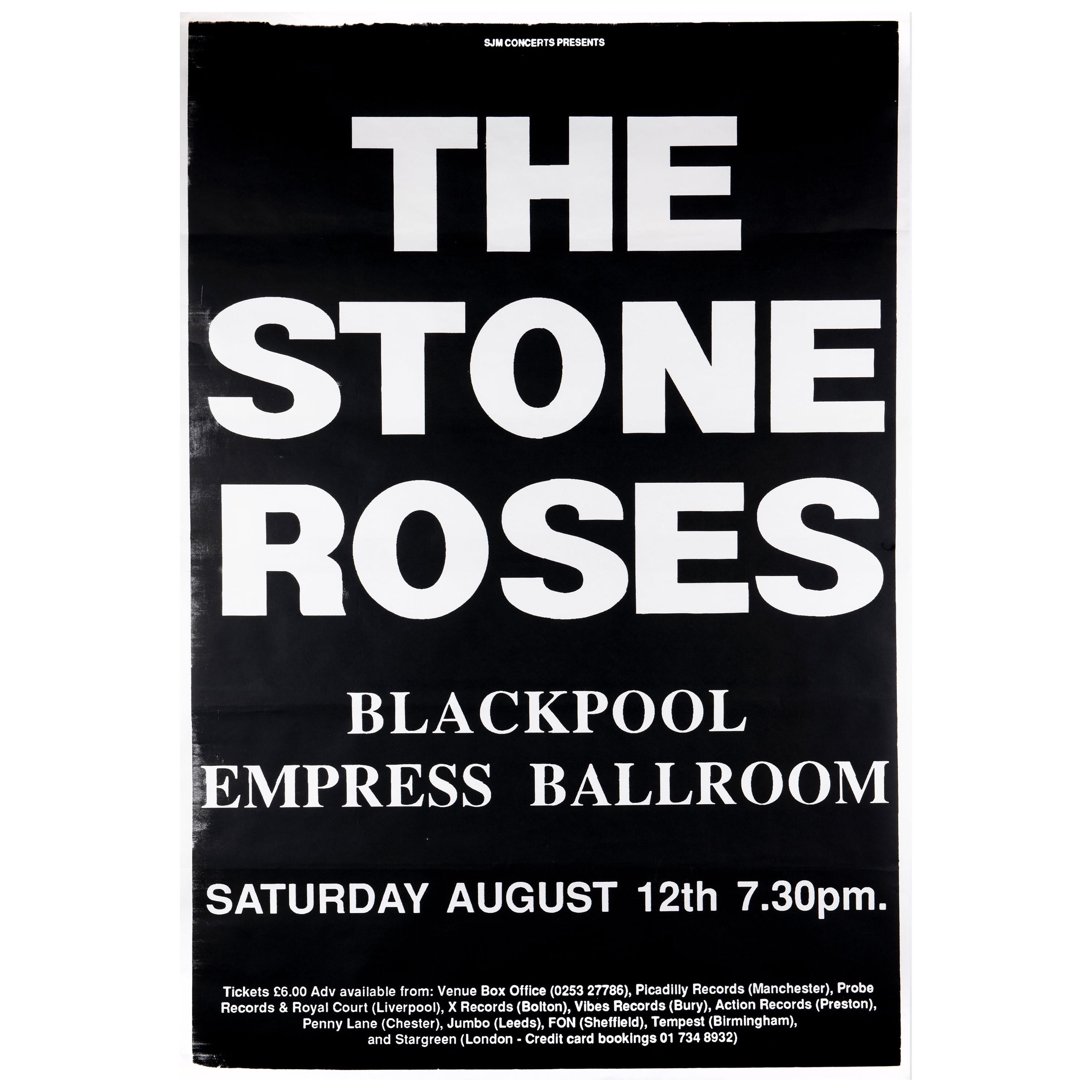 The Stone Roses Original Vintage Concert Poster, Blackpool, 1989