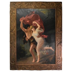 "The Storm" 'La Tempete' Copy of Oil Painting by Pierre Auguste Carved Frame