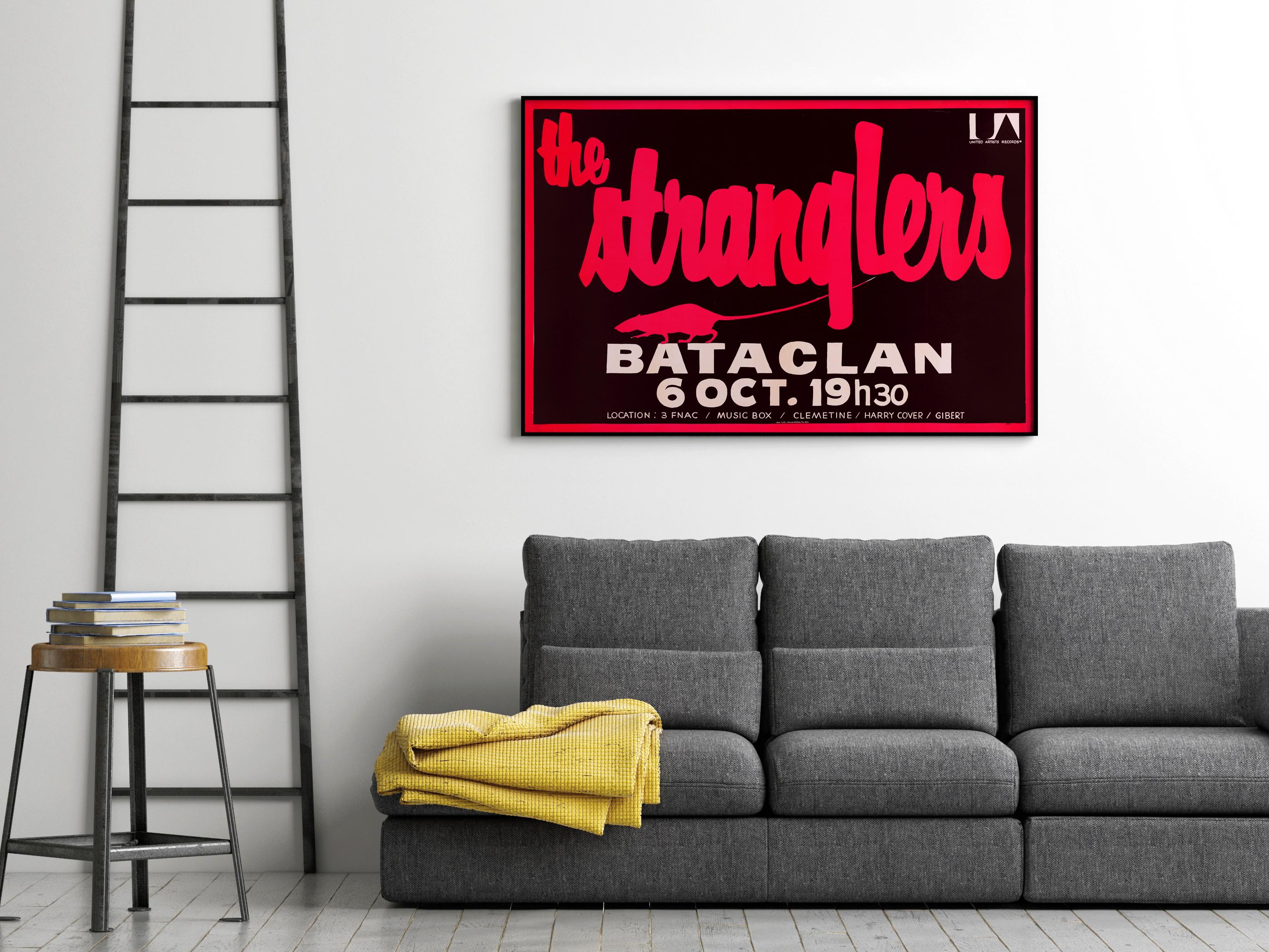 Post-Modern The Stranglers Original Vintage Concert Poster, Bataclan, Paris, 1978 For Sale