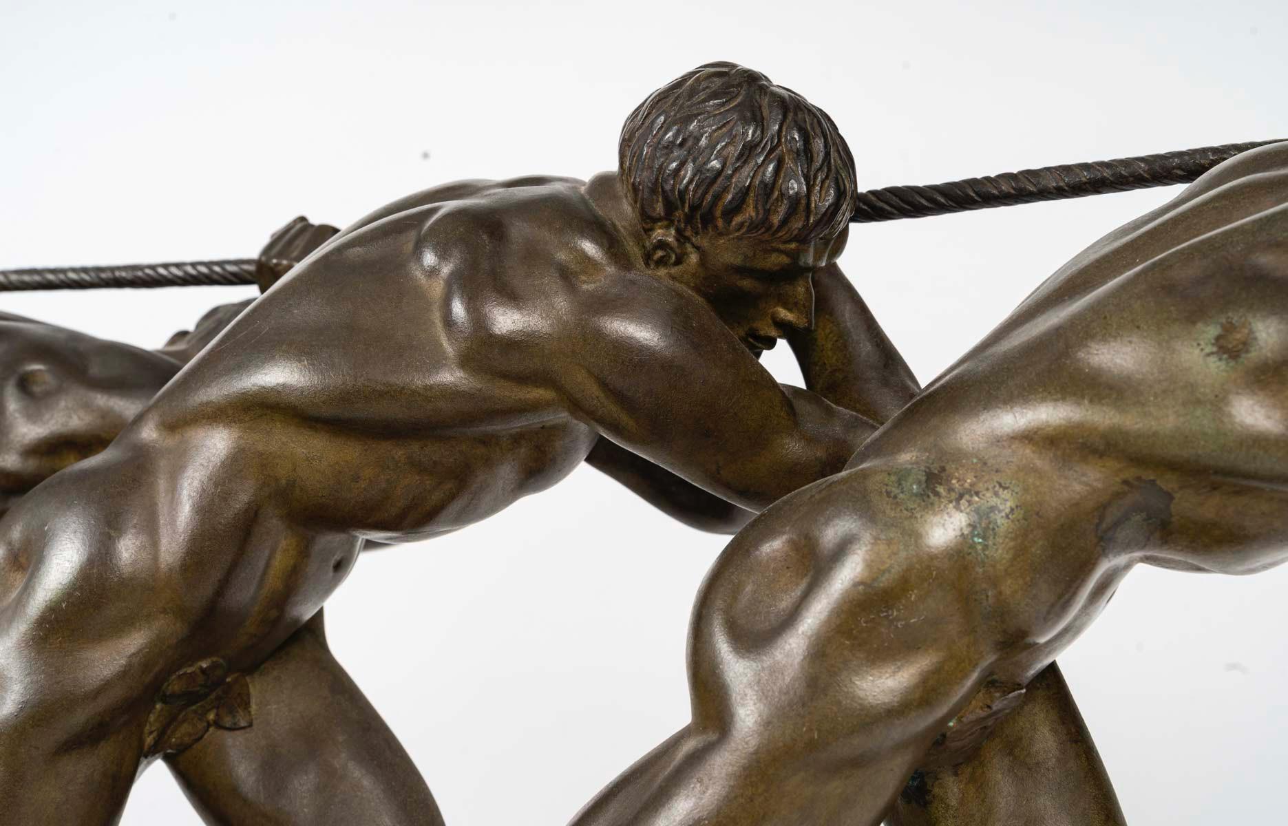 La Fuerza, Grupo de bronce de Maurice Guiraud-Rivière (1881-1947), hacia 1930 en venta 3